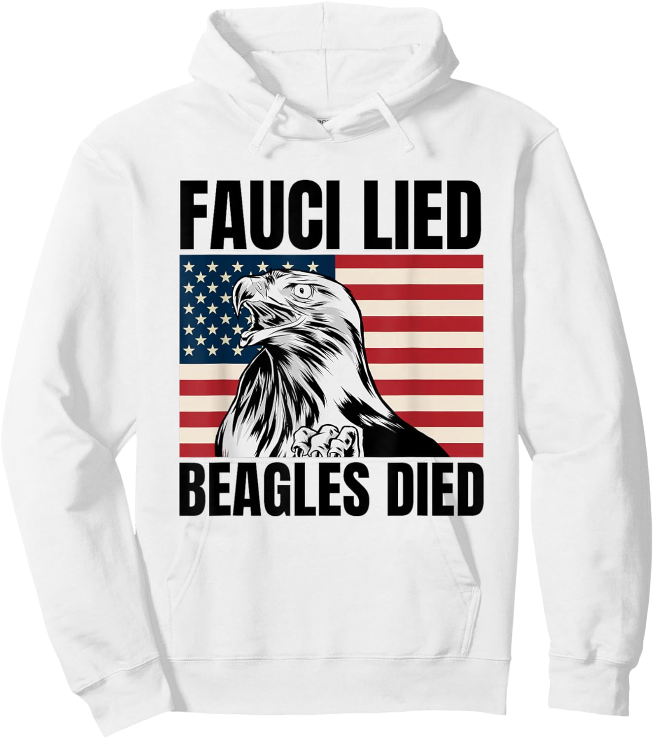 Fauci lied Beagles died - Anti Anthony Fauci - Arrest Fauci Hoodie - Hoodie | White