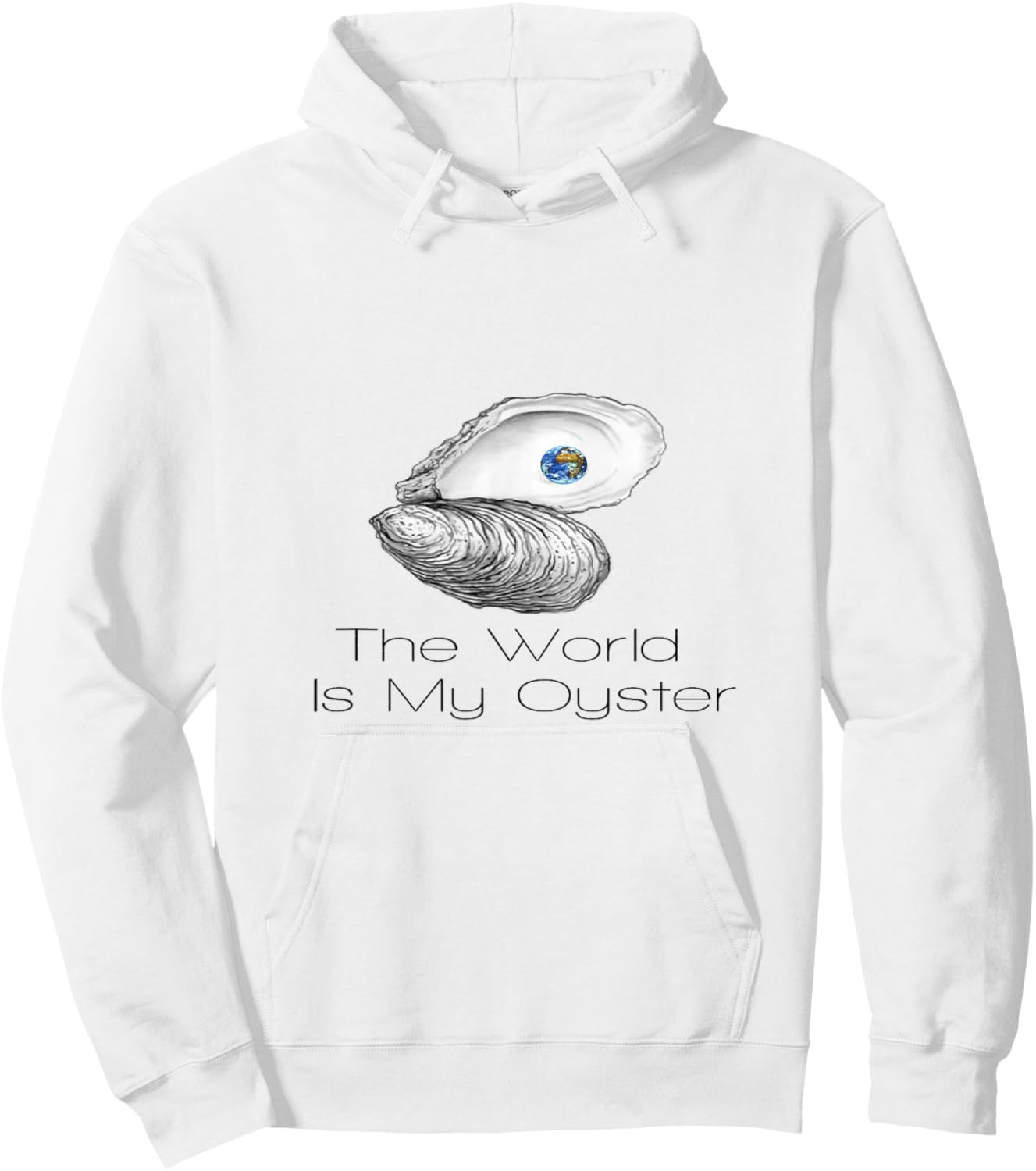 The World Is My Oyster Hoodie - Hoodie | White