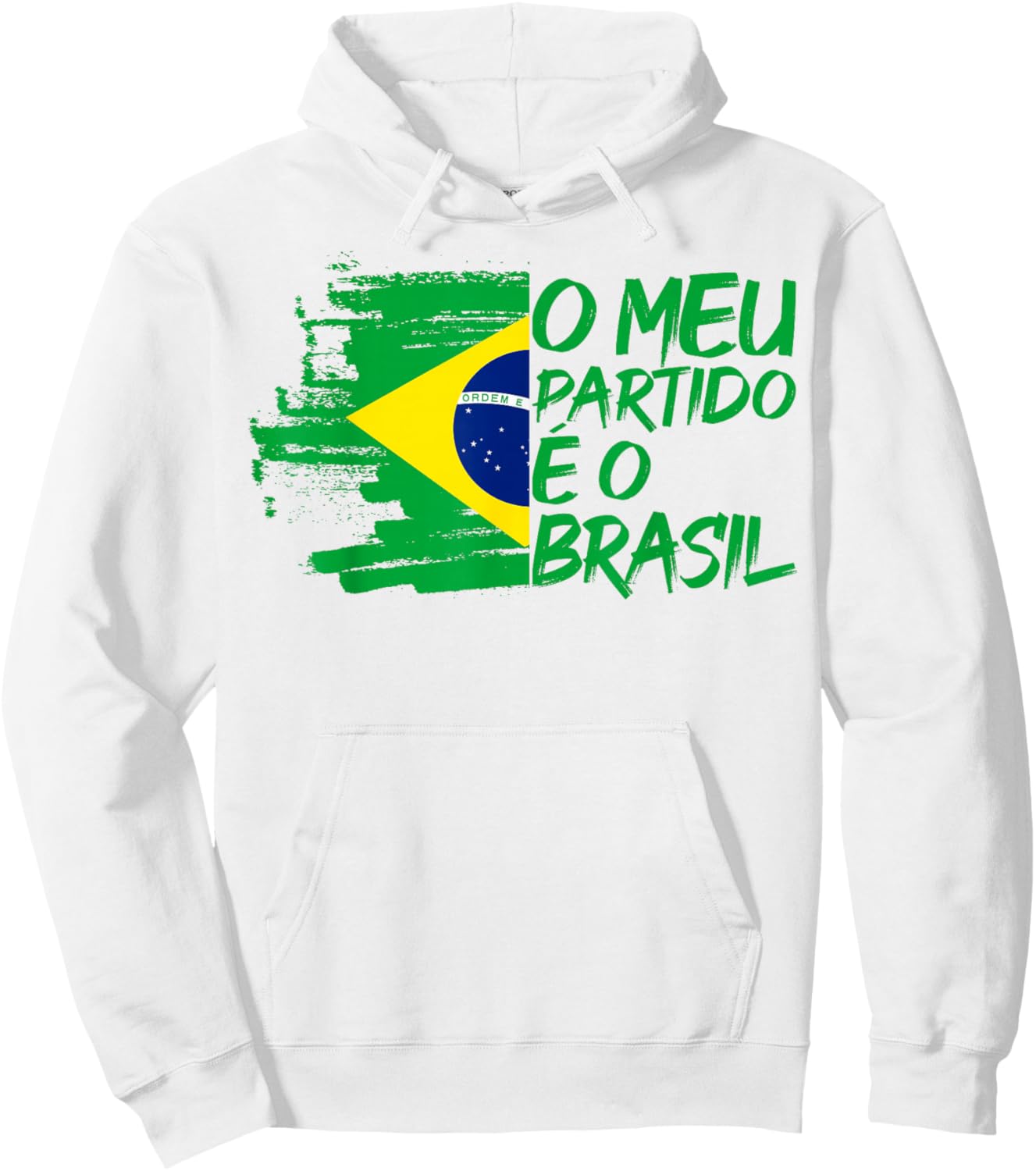 Meu Partido E O Brasil Flag Jair Bolsonaro Presidente 2026 Hoodie - Hoodie | White