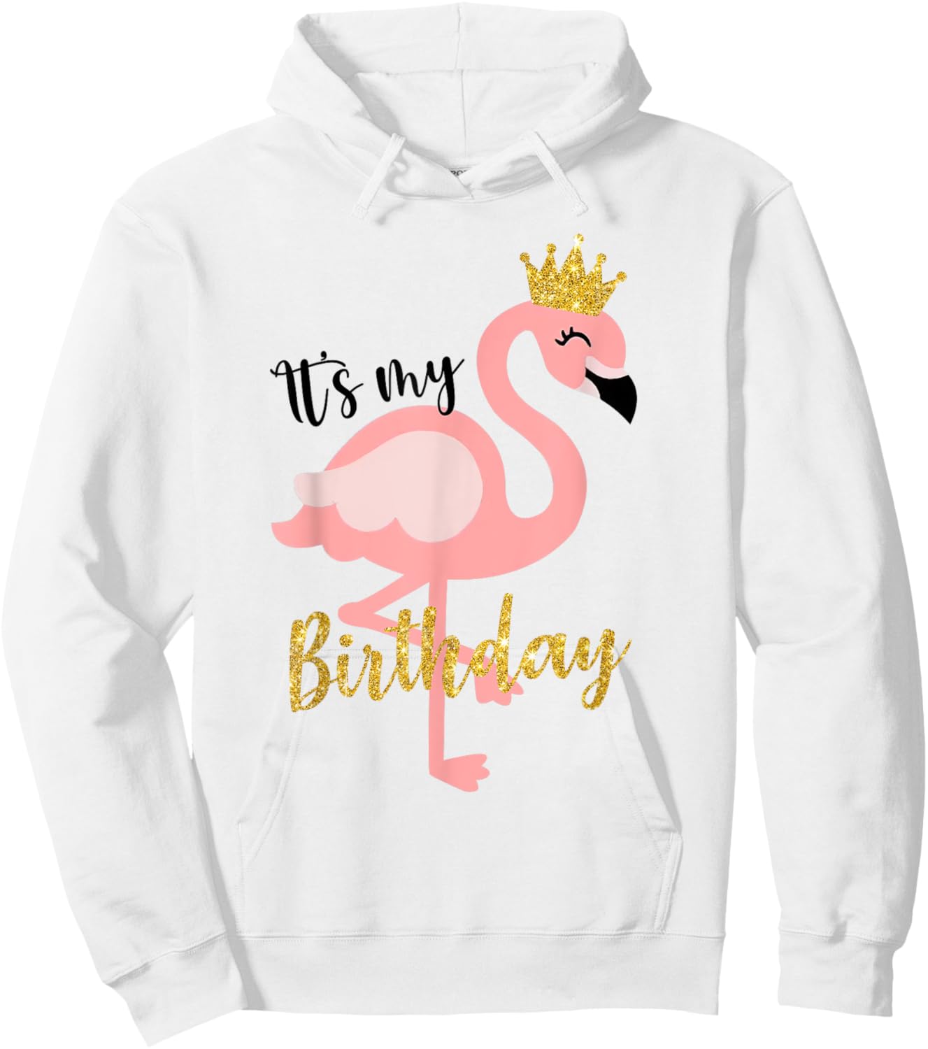 It's My The Birthday Princess Shirt Flamingo Girls Kids Hoodie - Hoodie | White