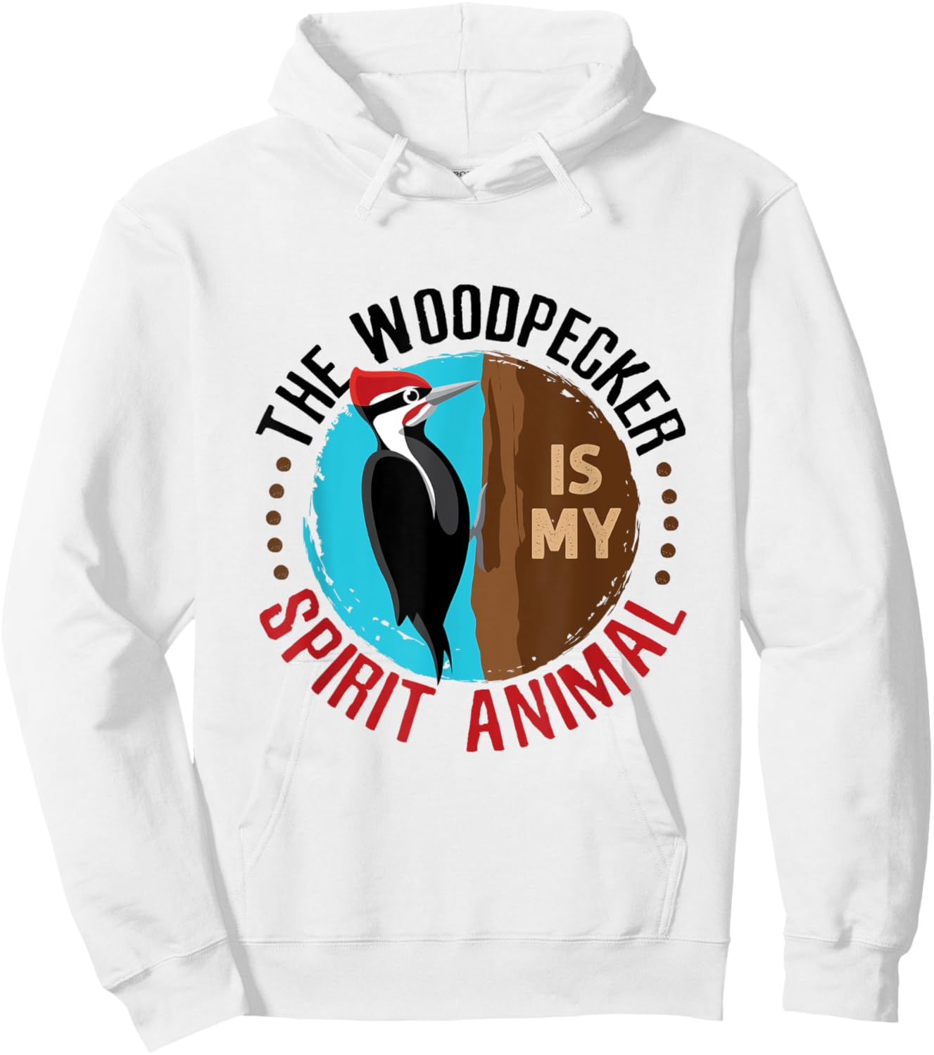 Woodpecker Is My Spirit Animal Bird Watcher Nerd Birder Hoodie - Hoodie | White