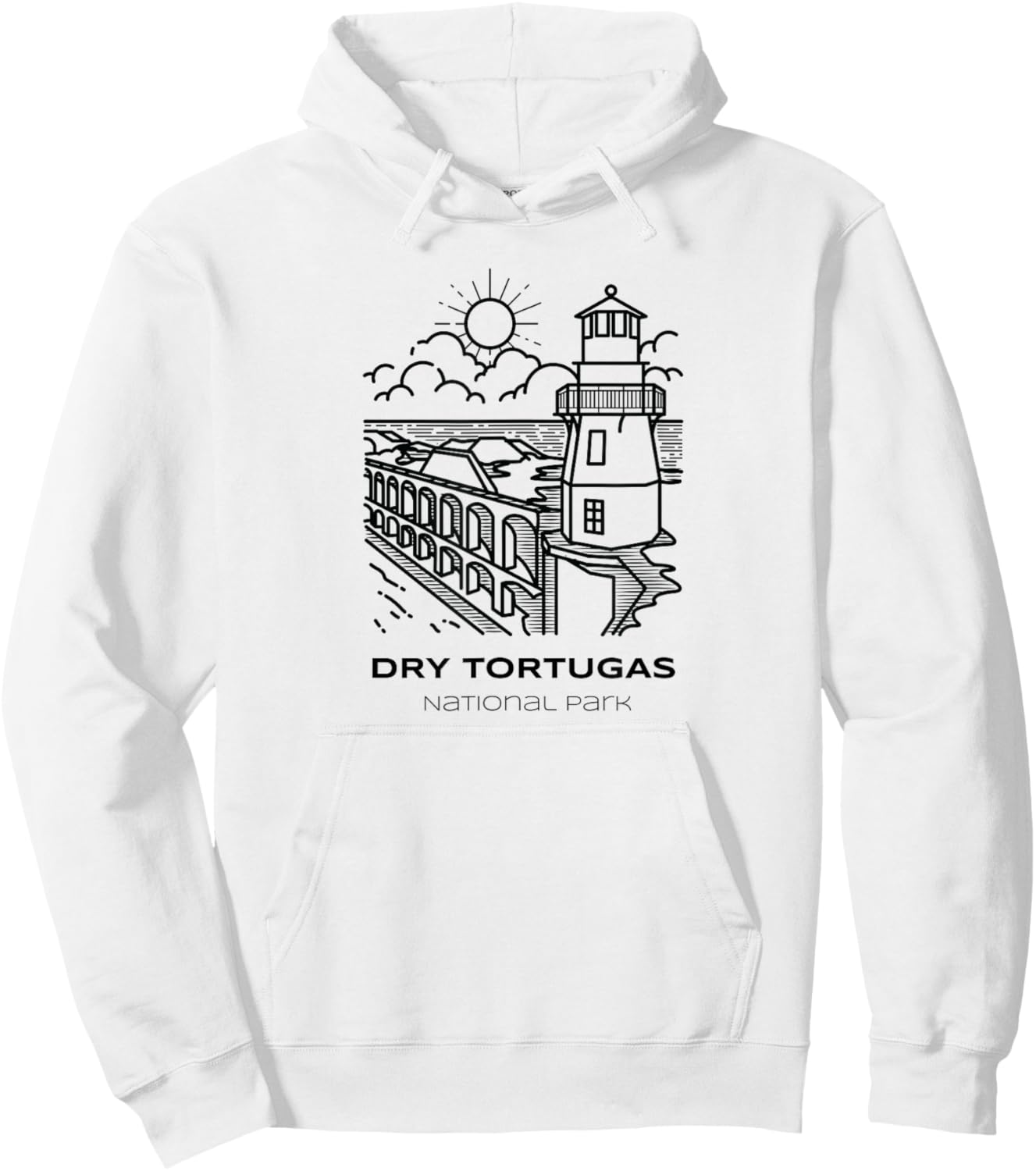 Vintage Dry Tortugas National Park Hike Hoodie - Hoodie | White
