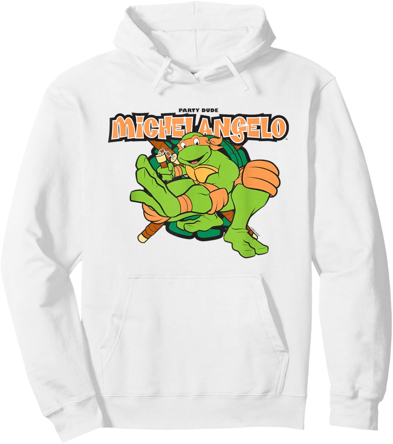 Teenage Mutant Ninja Turtles Party Dude Michelangelo Hoodie - Hoodie | White