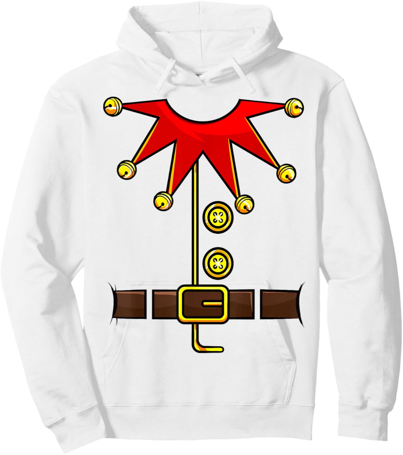 Elf Costume Novelty Christmas Men Women Kids Boys Girls Hoodie - Hoodie | White