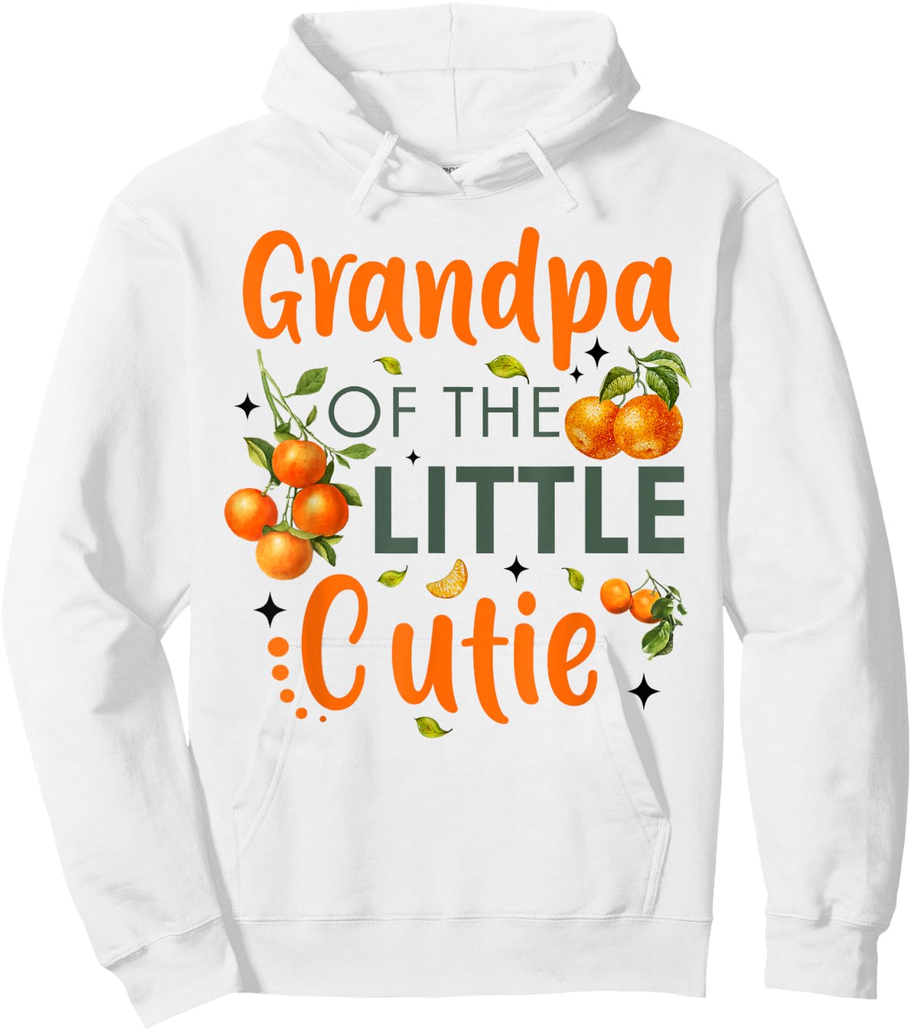 Grandpa Of The Little Cutie Orange 1st Birthday Party Hoodie - Hoodie | White