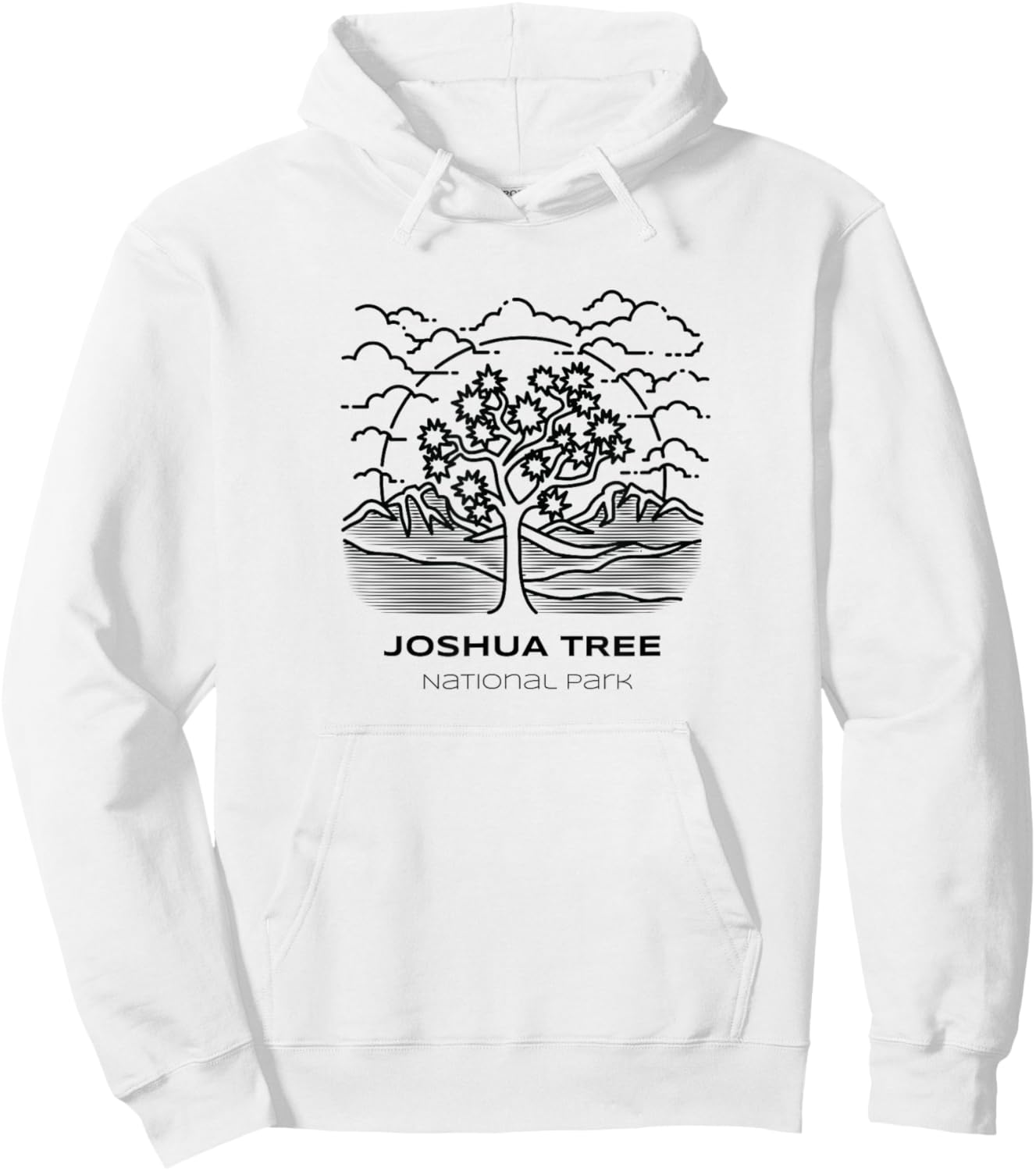 Vintage Joshua Tree National Park Hike Hoodie - Hoodie | White