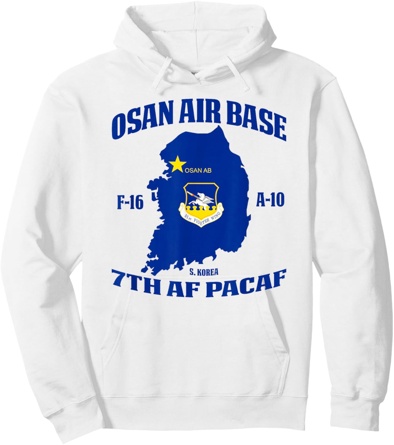 Osan Air Base 7th Af Pacaf Hoodie - Hoodie | White