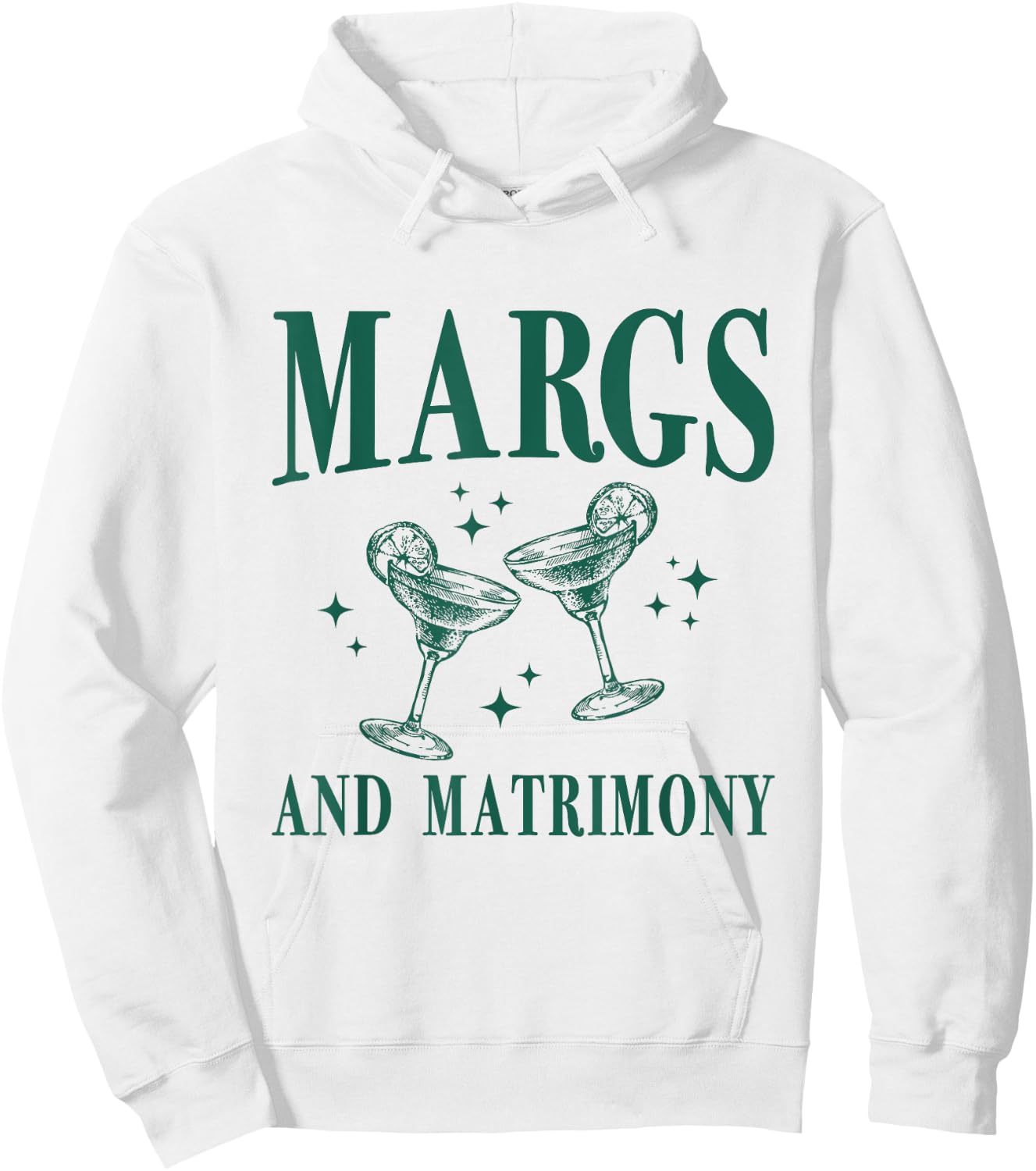 Margs and Matrimony Bachelorette Party Margarita Bach Hoodie - Hoodie | White
