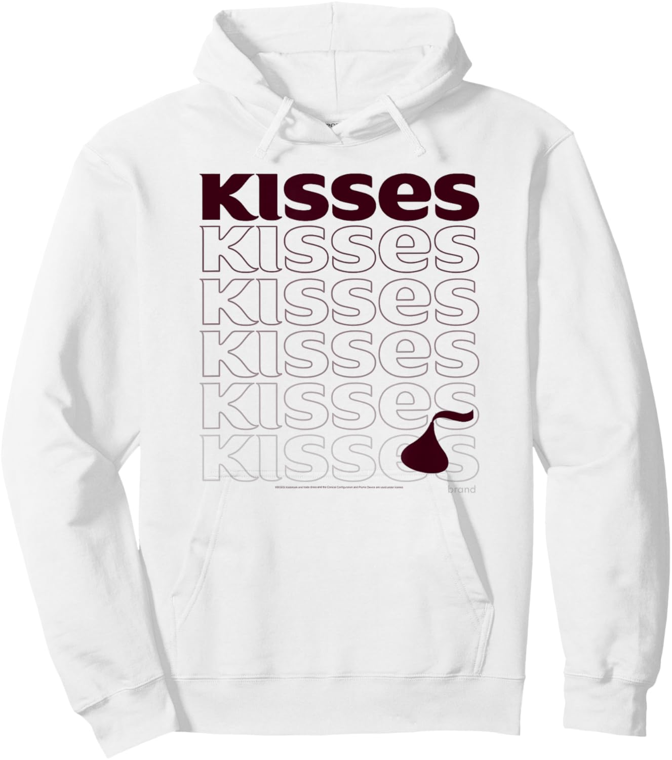 Hershey's Kisses Chocolate Name Stack Hoodie - Hoodie | White