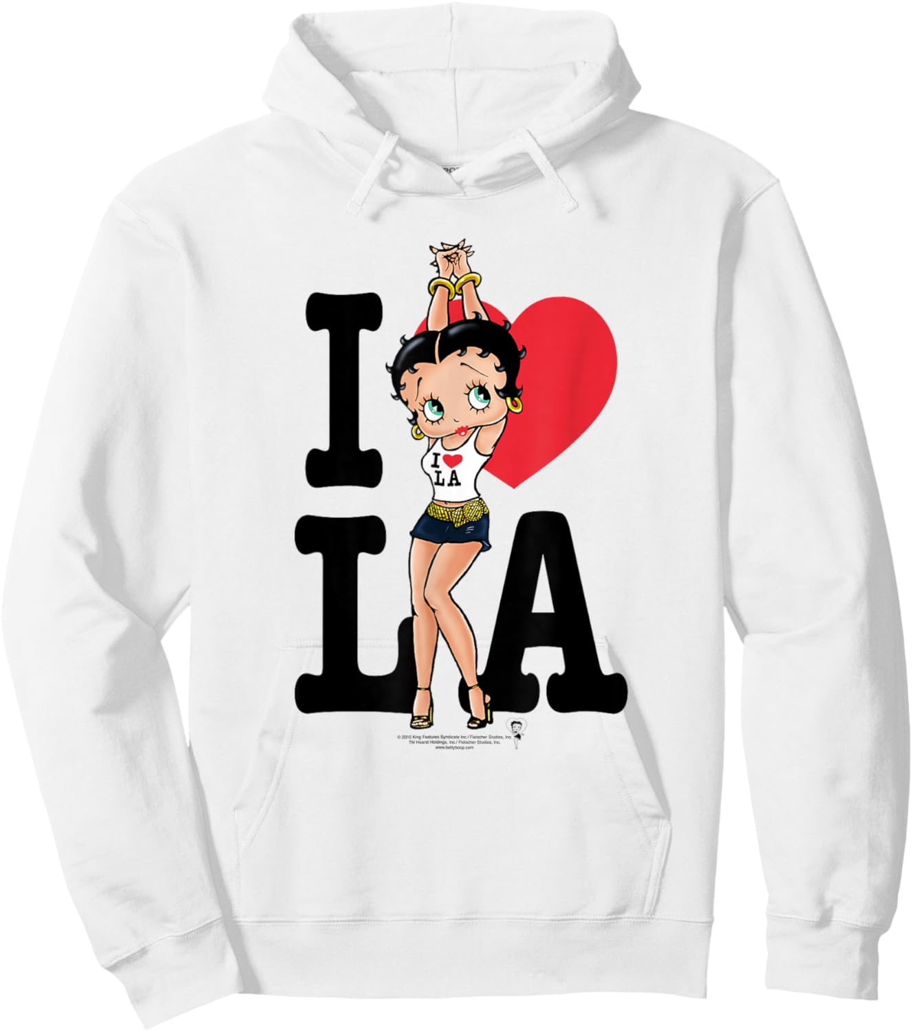 Betty Boop I Heart LA Hoodie - Hoodie | White