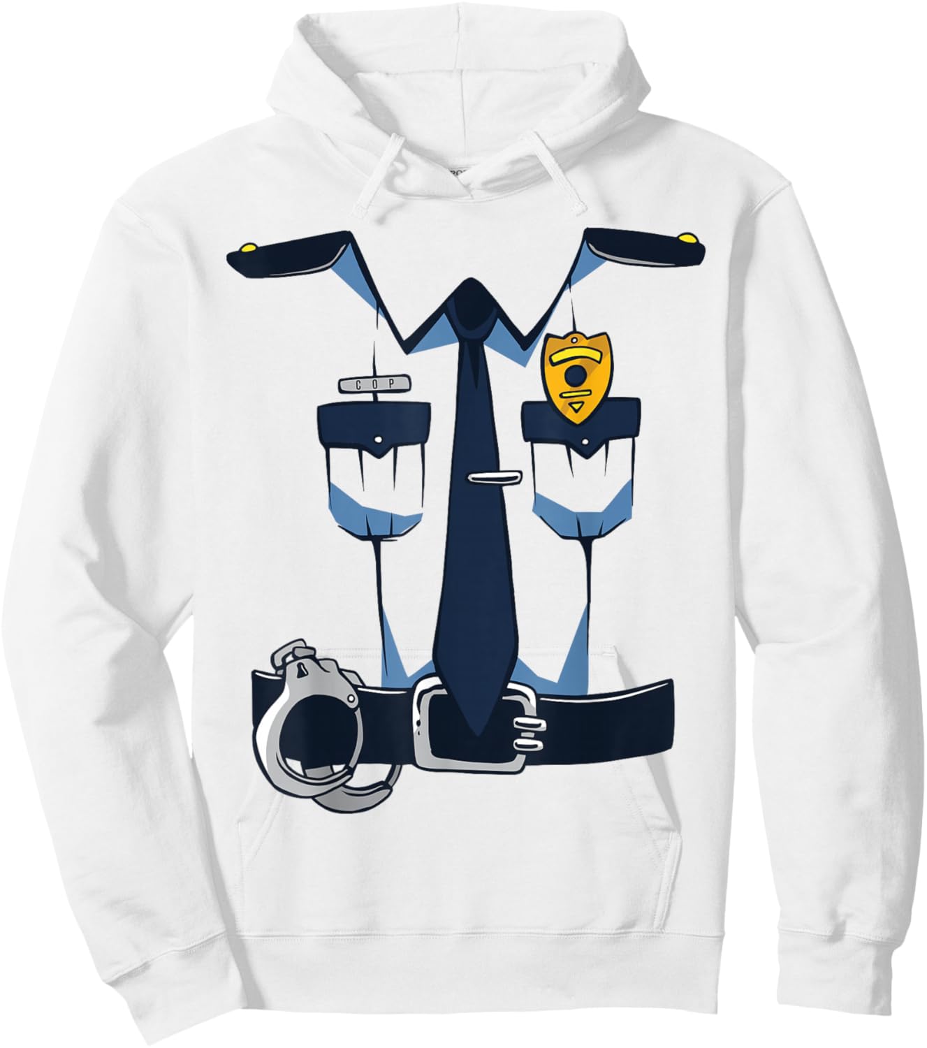 Police Officer Uniform Halloween Kids Costume Hoodie - Hoodie | White