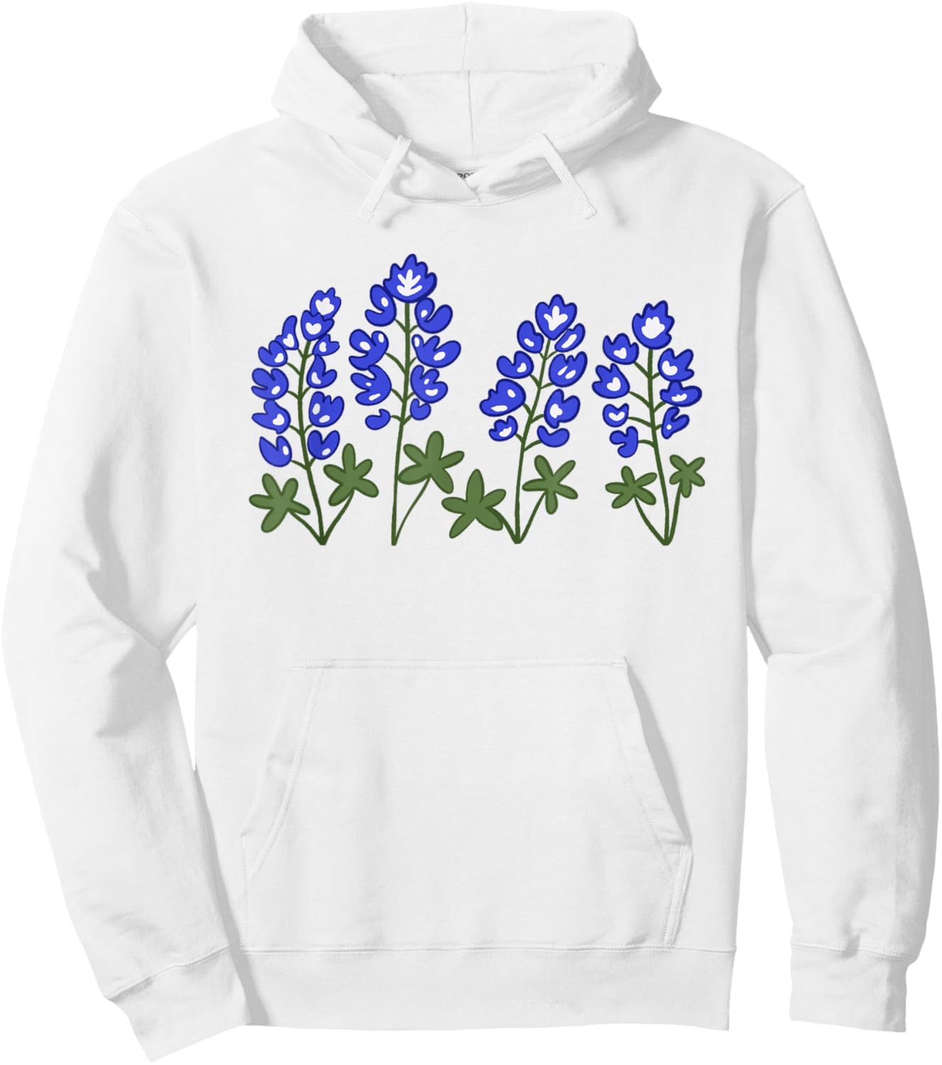 Texas Bluebonnets Hoodie - Hoodie | White