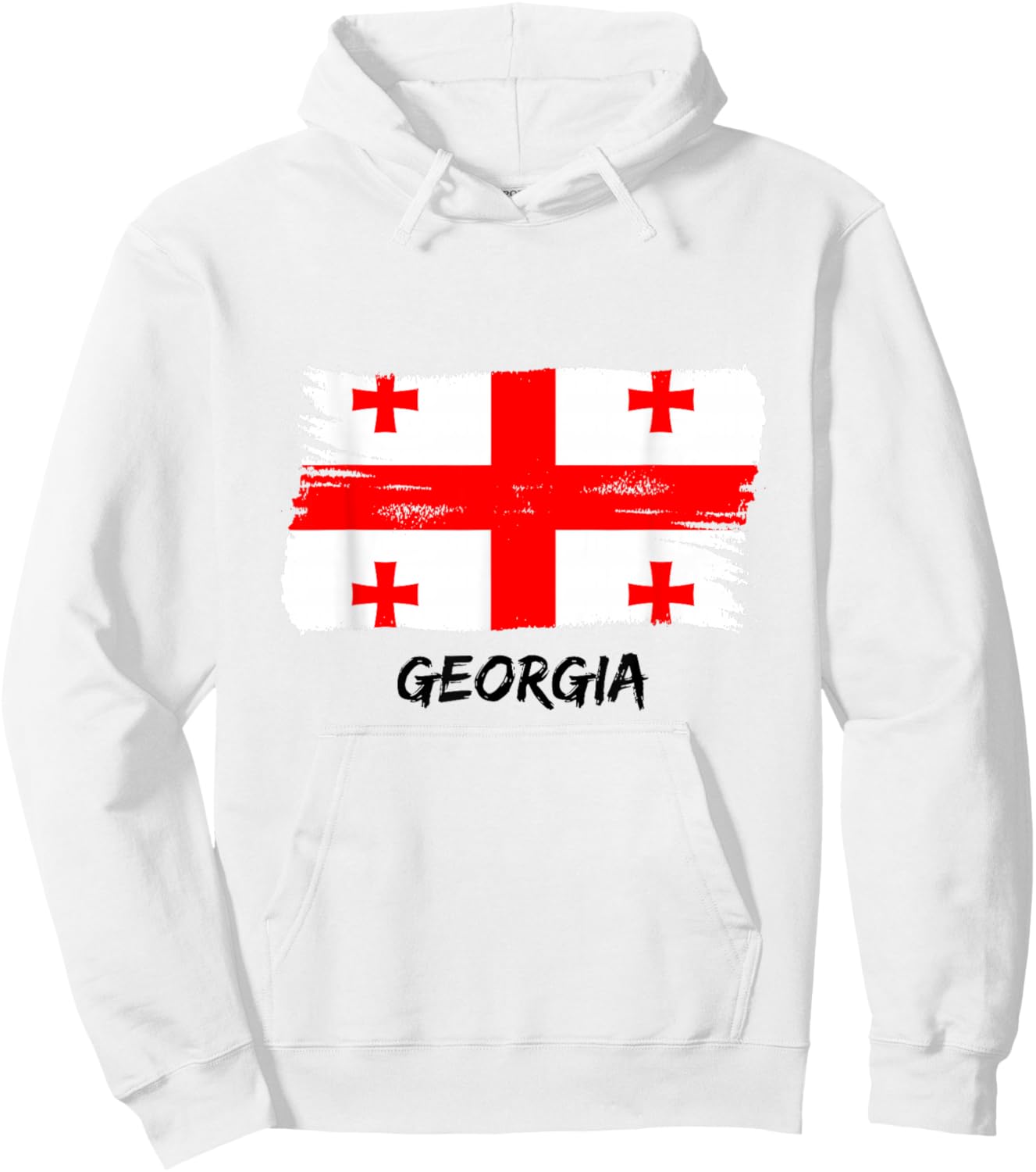 Georgian Flag Georgia Team Fan Jersey Hoodie - Hoodie | White