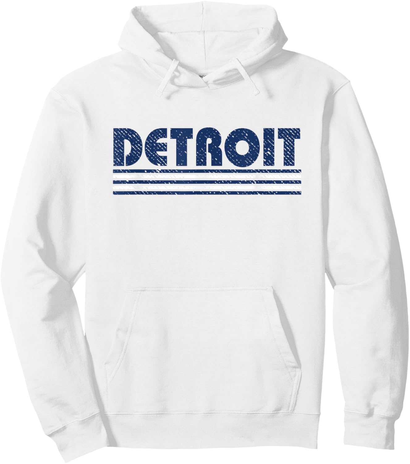 Detroit Vintage 80s Retro Style Orange Hoodie - Hoodie | White