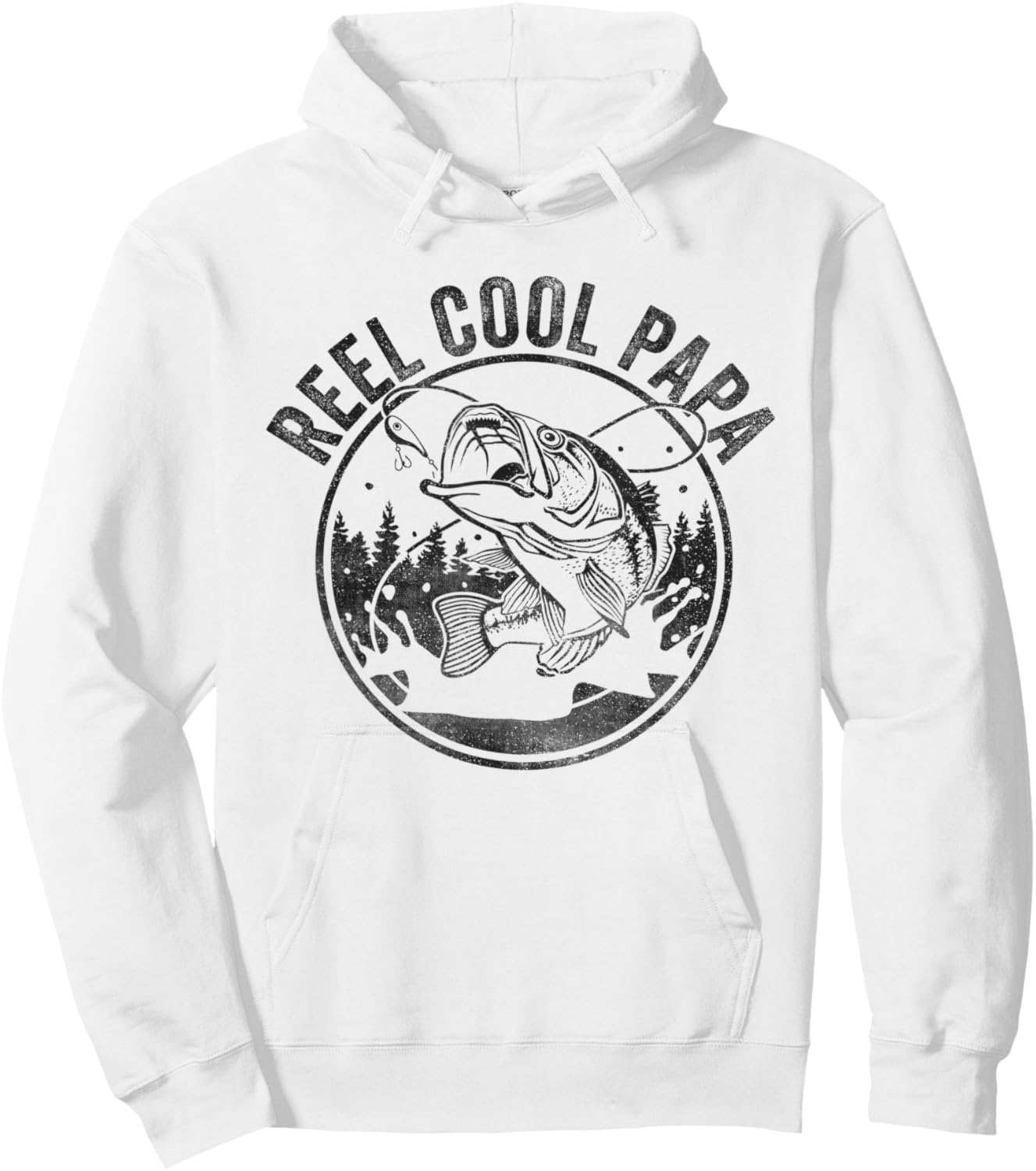 Reel Cool Papa Funny Fathers Day Hoodie - Hoodie | White