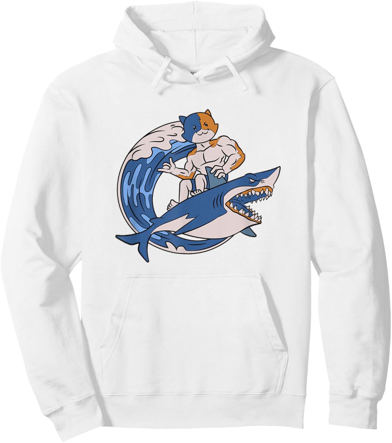 Fortnite Meowcles Shark Surf Hoodie - Hoodie | White