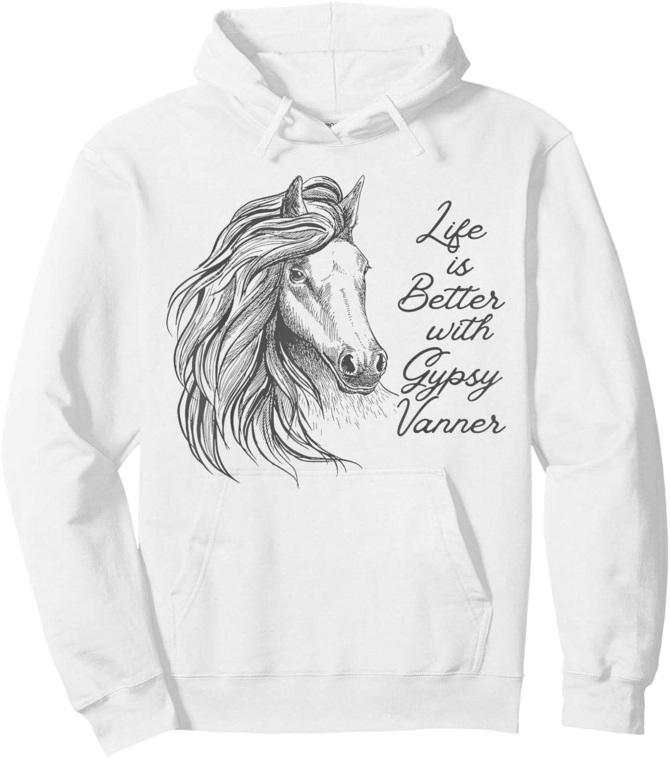 Gypsy Vanner Horse Riding Lover Hoodie - Hoodie | White