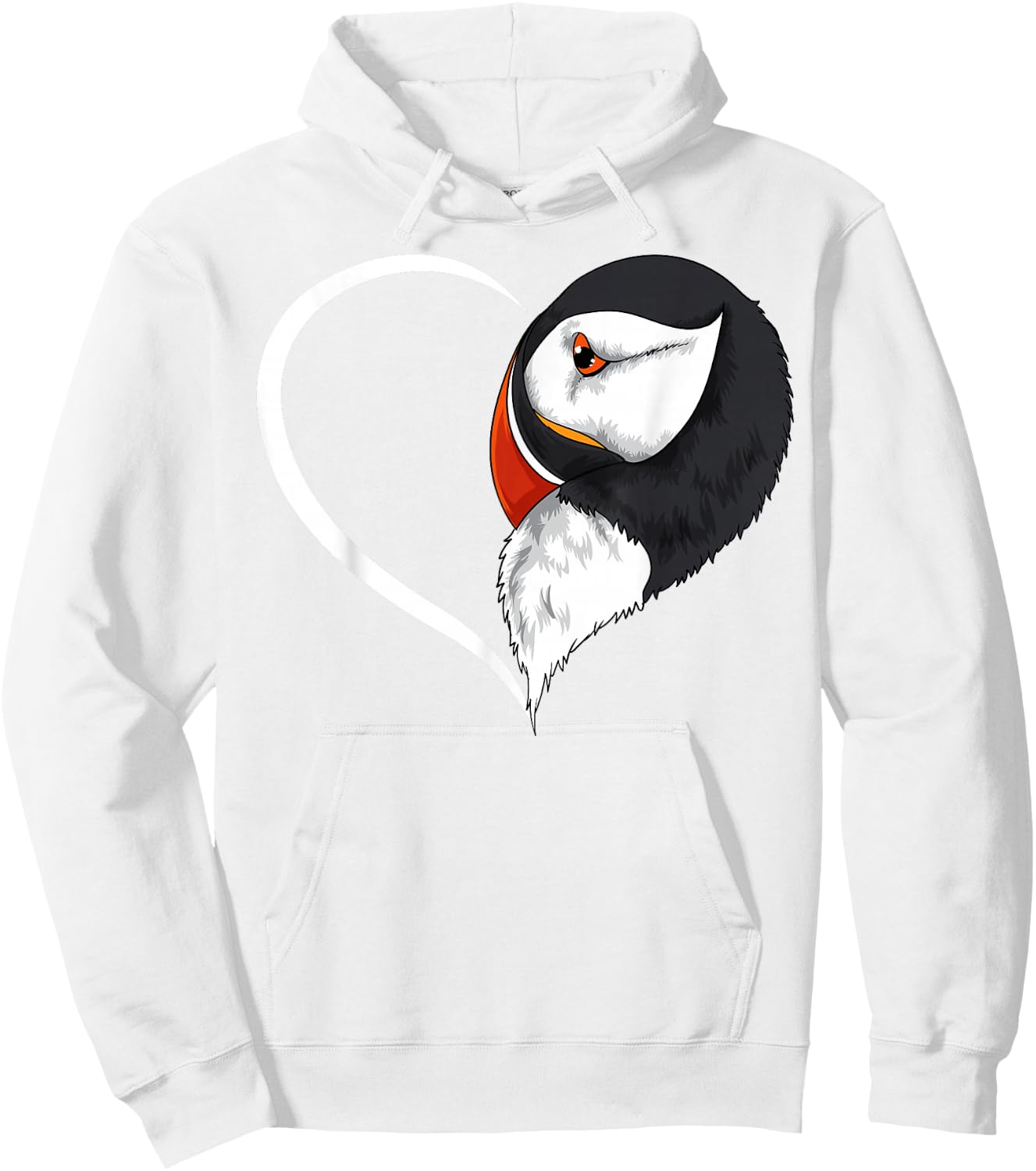 Puffin Shirts Girls Kids Heart Cute Puffin Hoodie - Hoodie | White