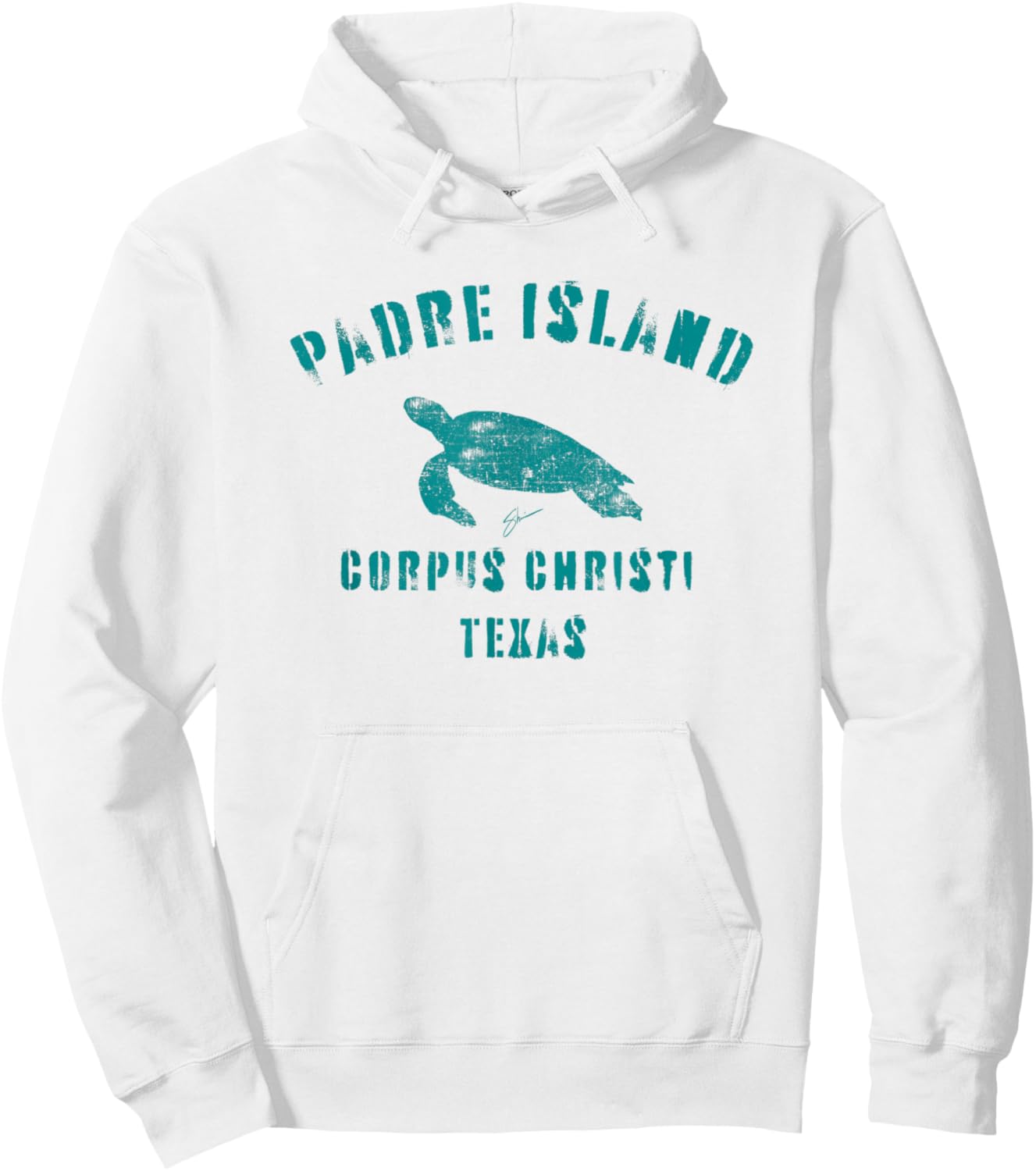 Padre Island Corpus Christi (Distressed) Hoodie - Hoodie | White