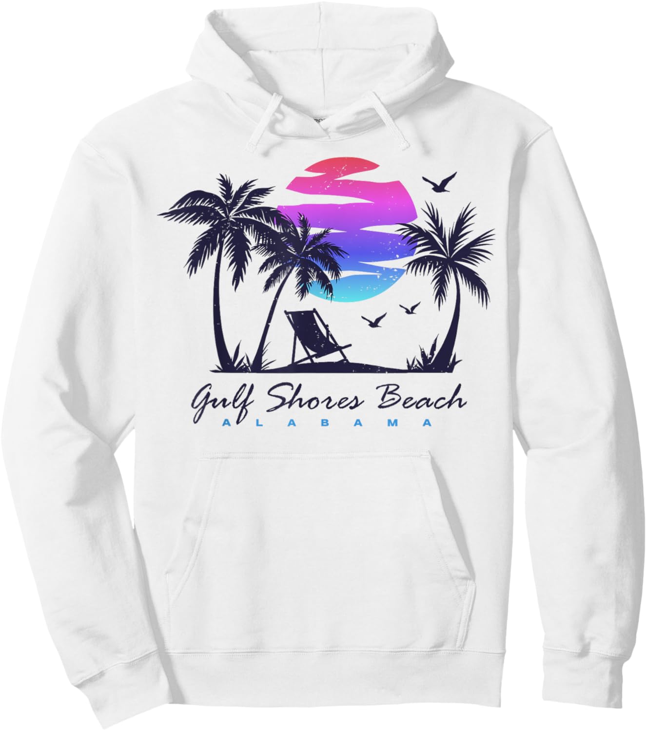 GULF SHORES BEACH ALABAMA Spring Break Vacation Trip Vintage Men Women Girls Kids Hoodie - Hoodie | White