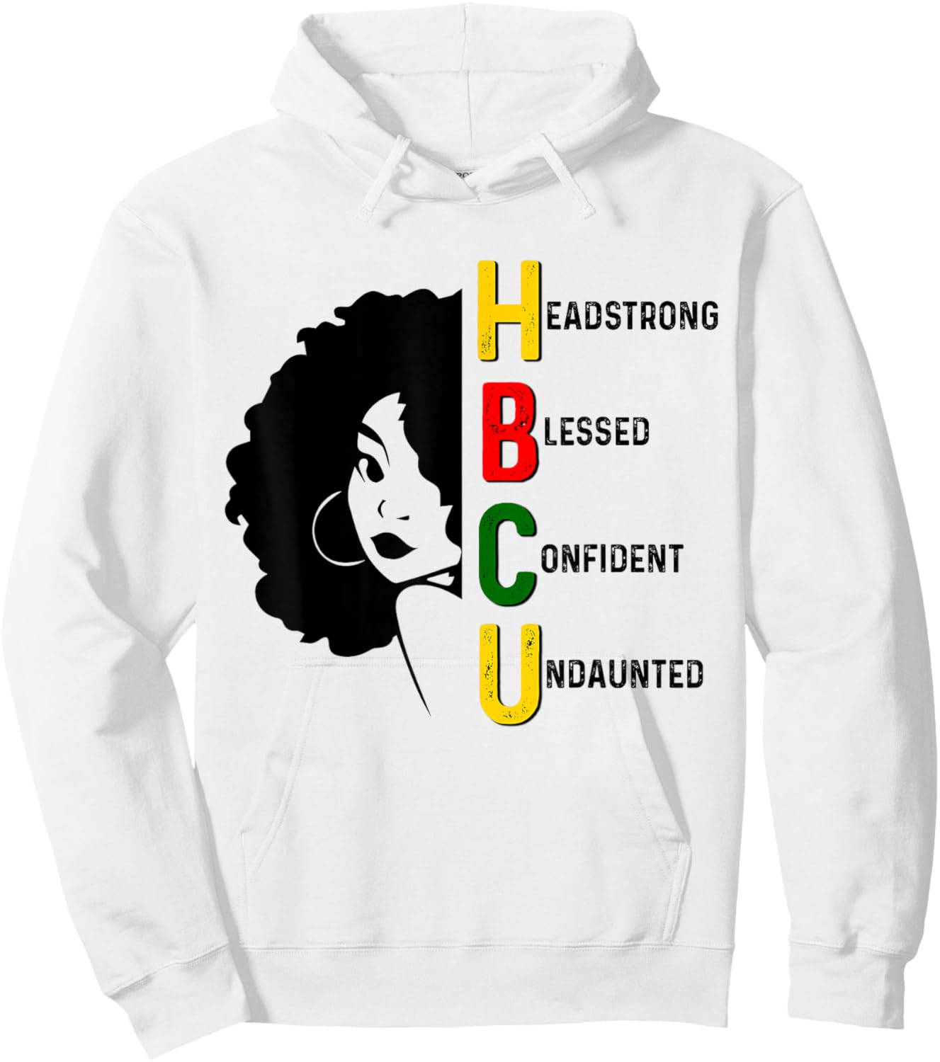 HBCU Abbreviation Graduate Historical Black College Hoodie - Hoodie | White