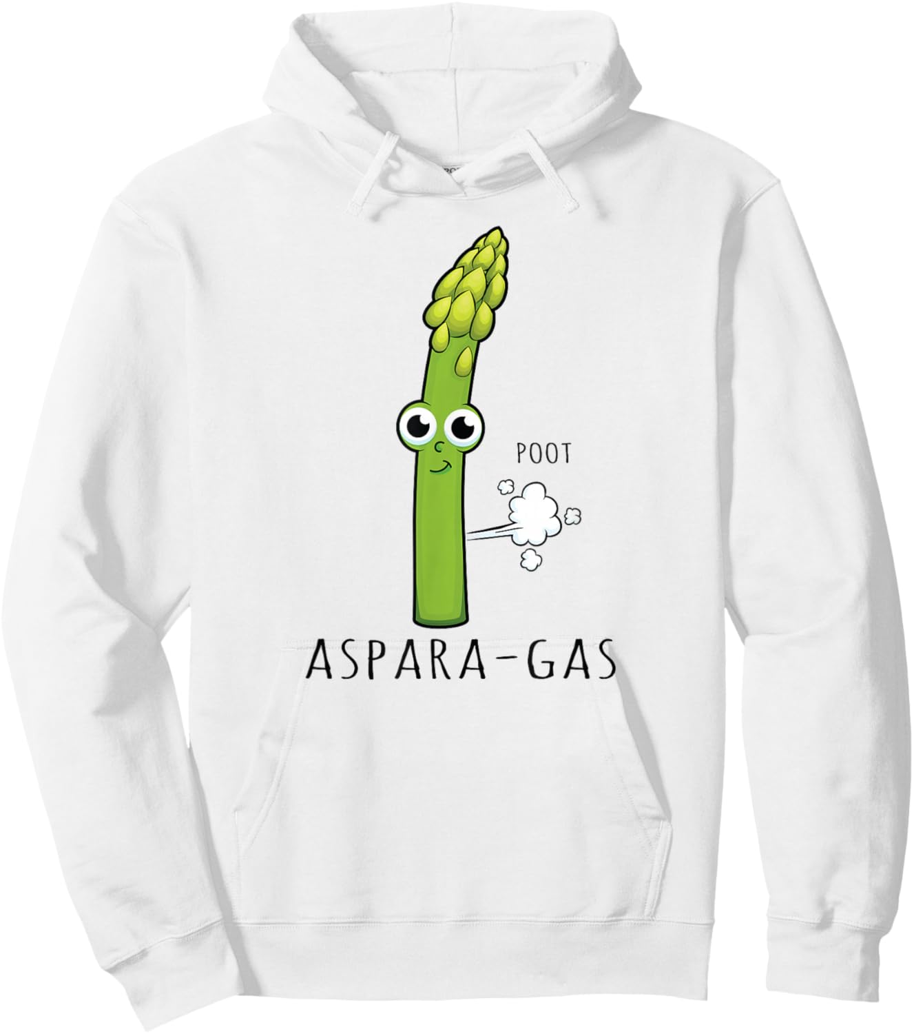 Aspara Gas - Funny Asparagus Sarcastic Meme Pun Jokes Hoodie - Hoodie | White