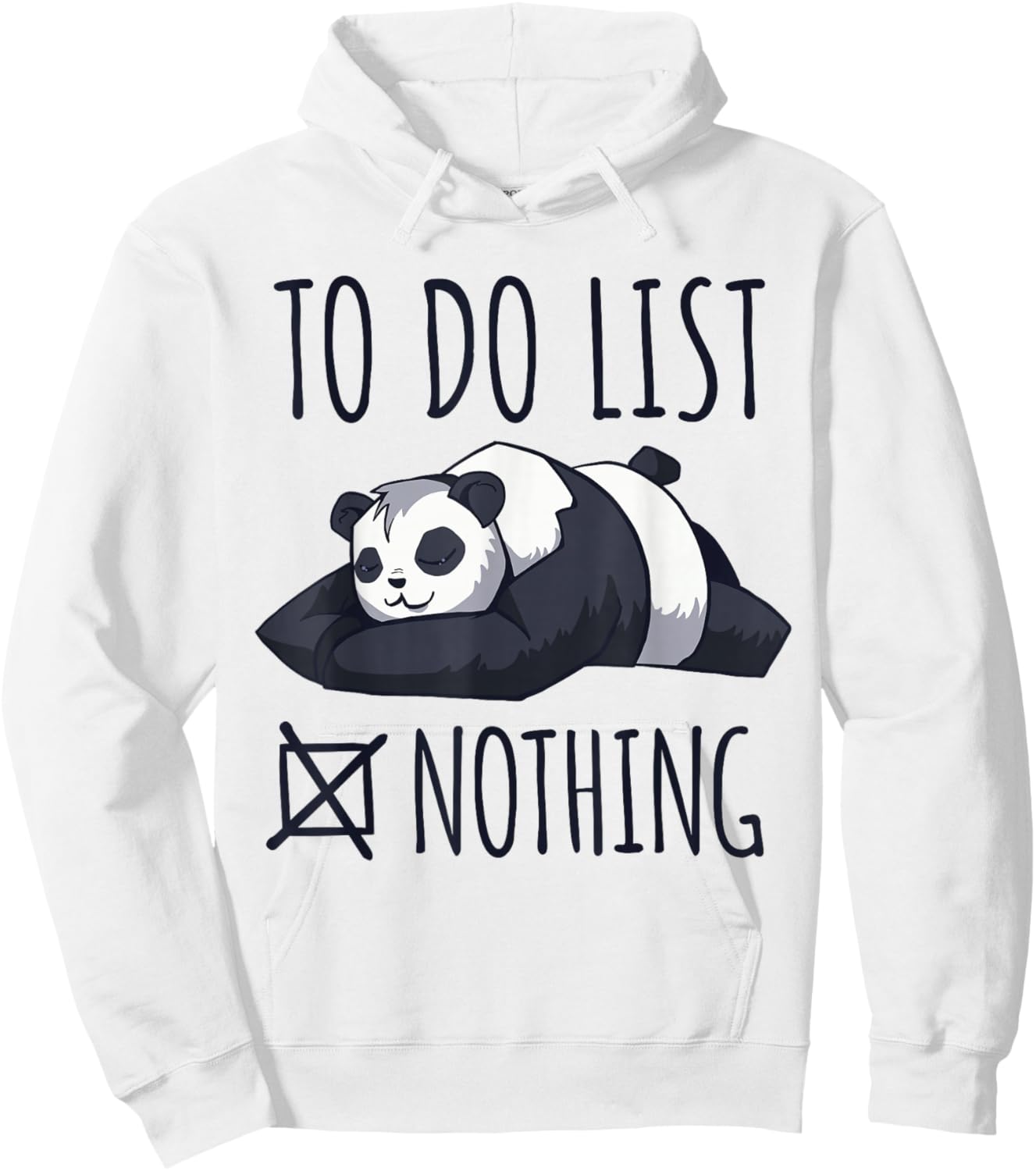 Panda Bear - To Do List: Nothing - Sleeping Panda Hoodie - Hoodie | White