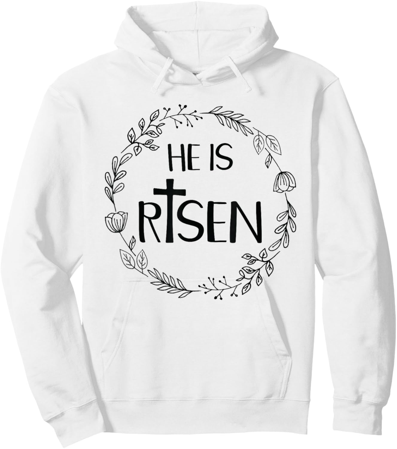 He Is Risen Shirt For Christians Happy Easter Jesus Hoodie - Hoodie | White