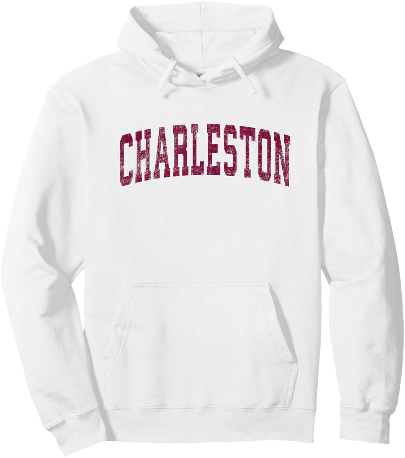 Charleston South Carolina SC Vintage Athletic Sports Design Hoodie - Hoodie | White