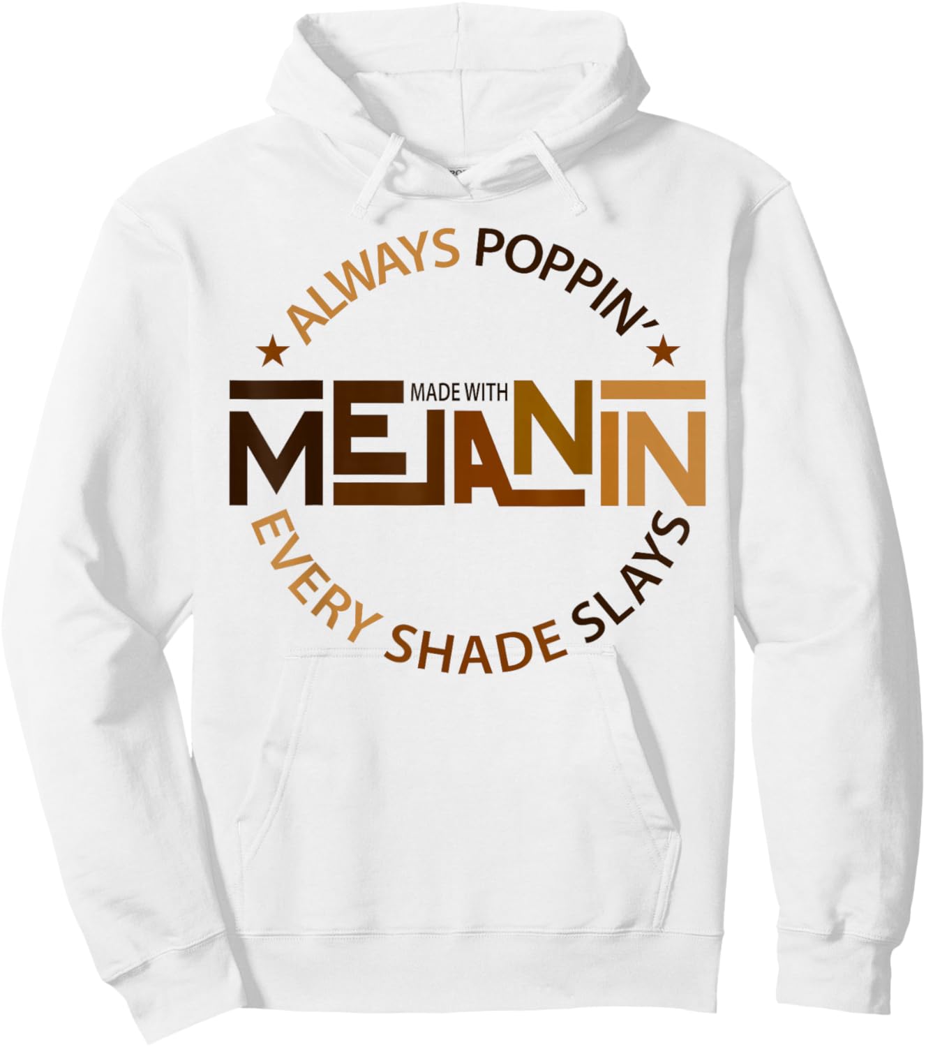 Made with Melanin Black Girl Magic Afro Beauty Black Queen Small Hoodie - Hoodie | White