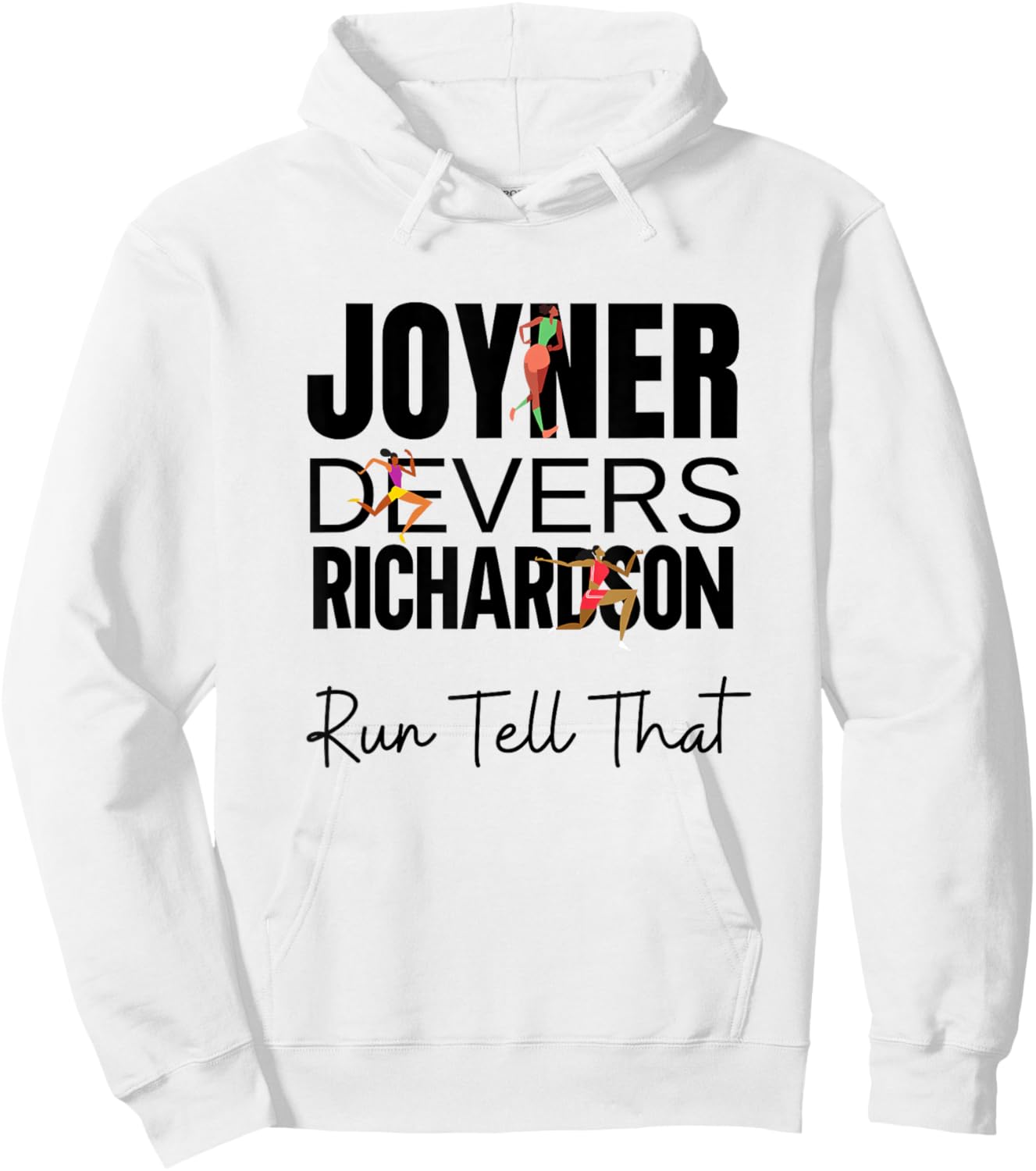 Sha'Carri, Run Tell That, Track and Field Running Hoodie - Hoodie | White
