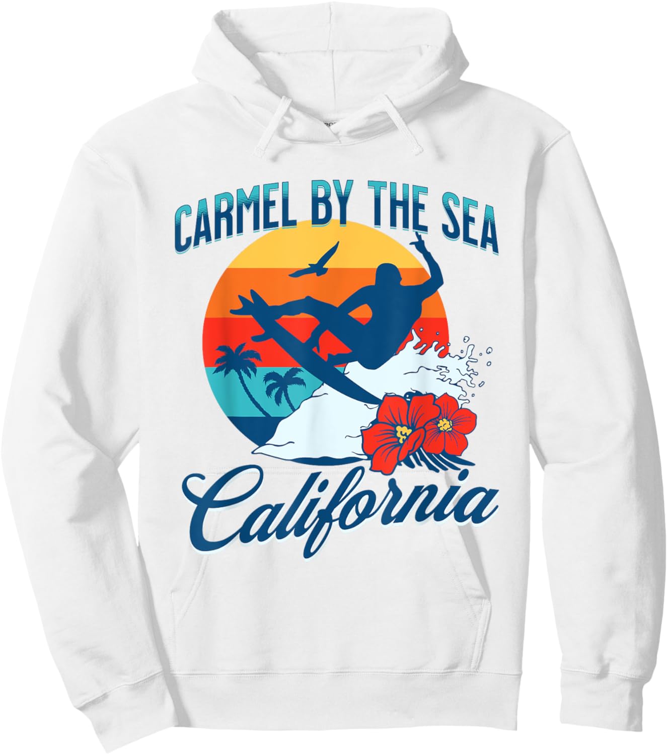 Carmel By The Sea California Beach Surf Summer Vacation Hoodie - Hoodie | White