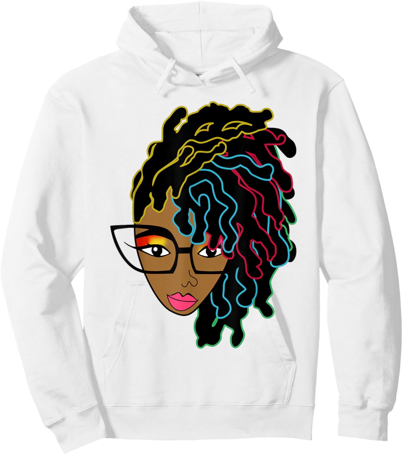 Loc'd Hair Girl African American Black Women Pride Small Hoodie - Hoodie | White