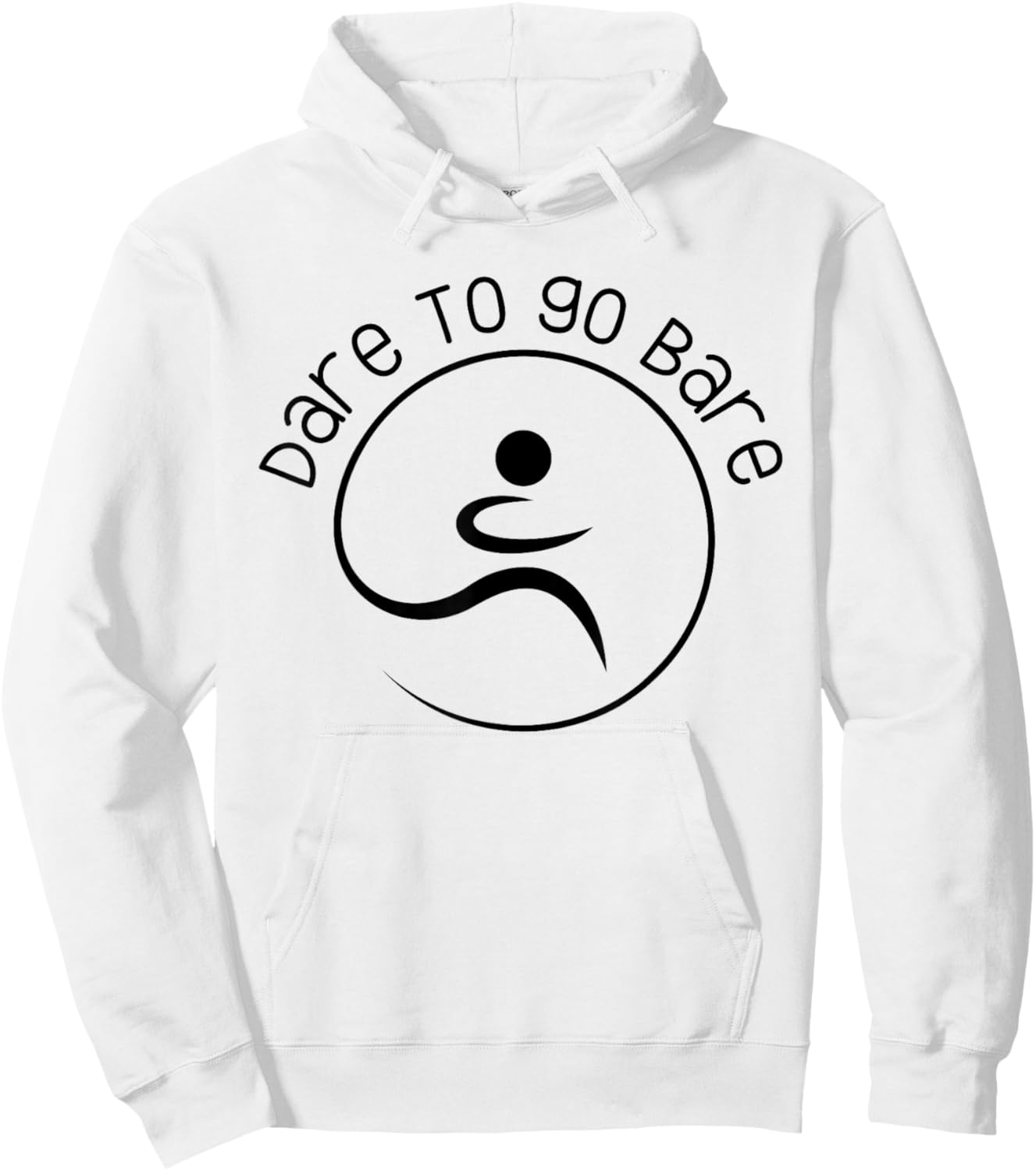 Funny Naked Nude Runner shirt, DARE TO GO BARE Hoodie - Hoodie | White