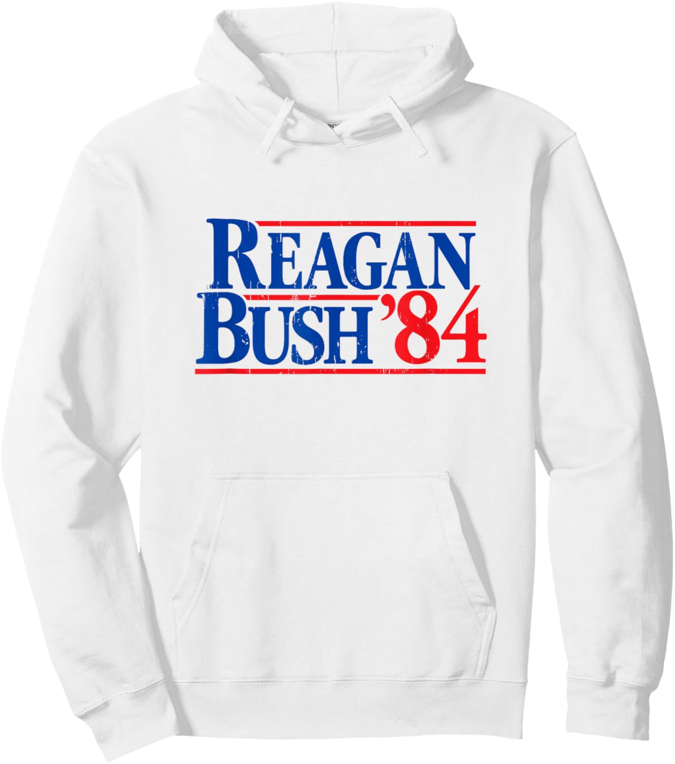 Reagan Bush '84 Vintage Republican Hoodie - Hoodie | White