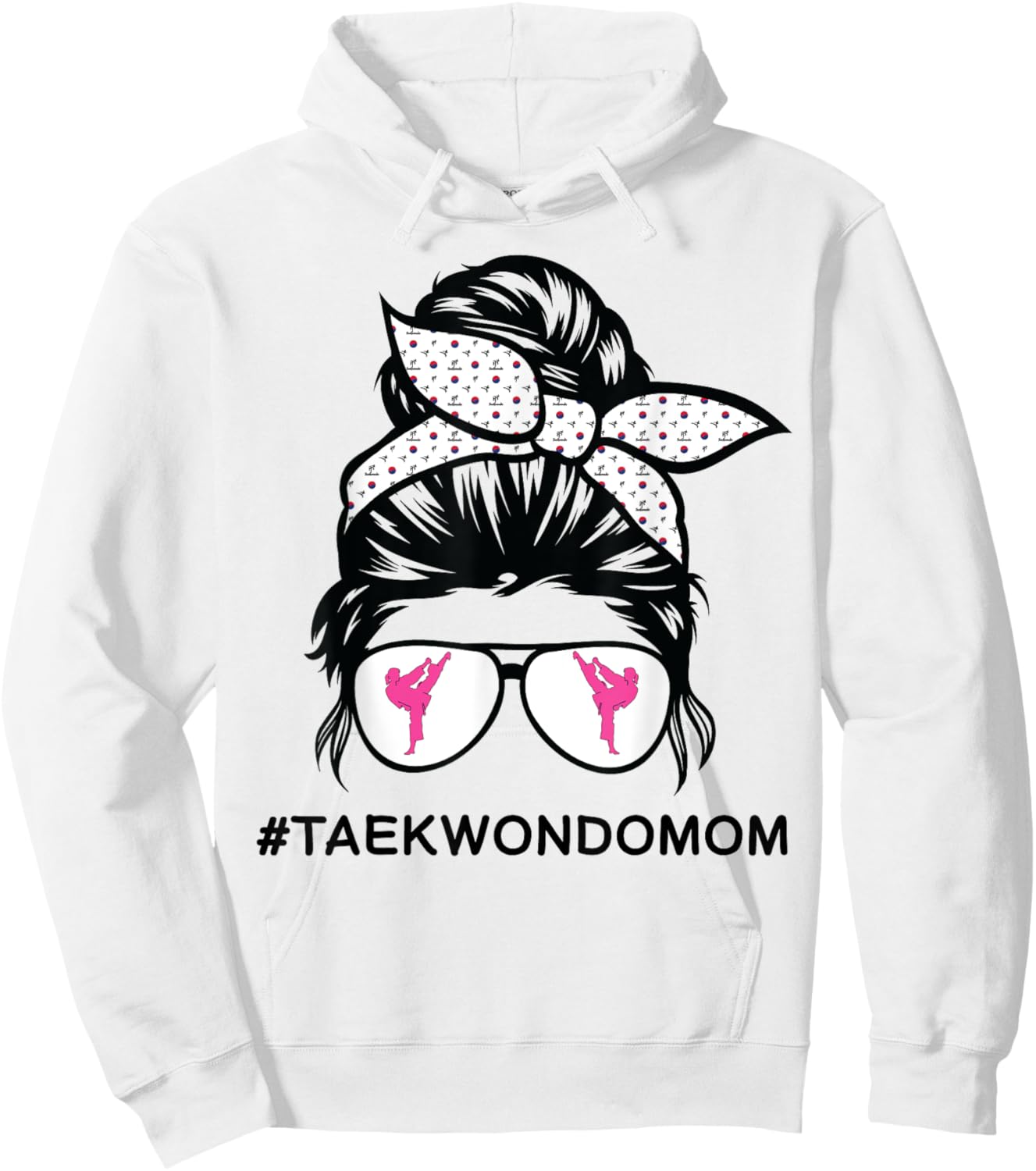 Taekwondo mom Tae Kwon Do girl black belt Hoodie - Hoodie | White