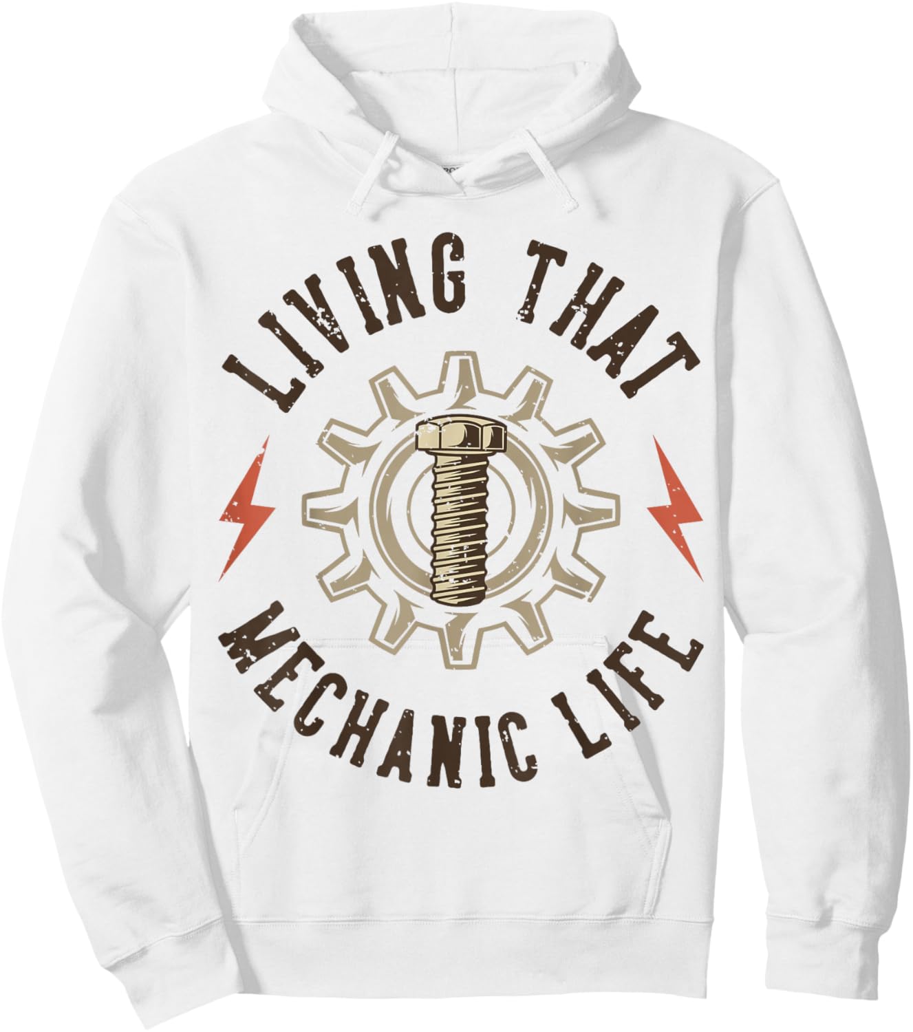 Living That Mechanic Life Hoodie - Hoodie | White