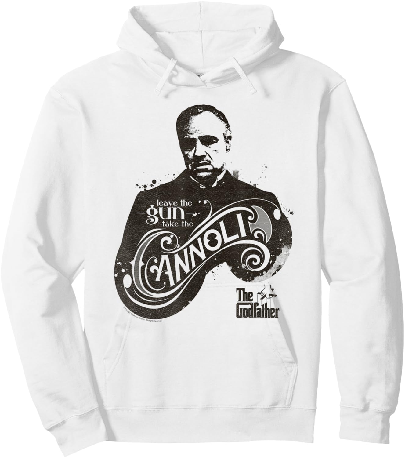 Ripple Junction The Godfather Family Movie Fans Navy Heather Classic Fit Hoodie - Hoodie | White
