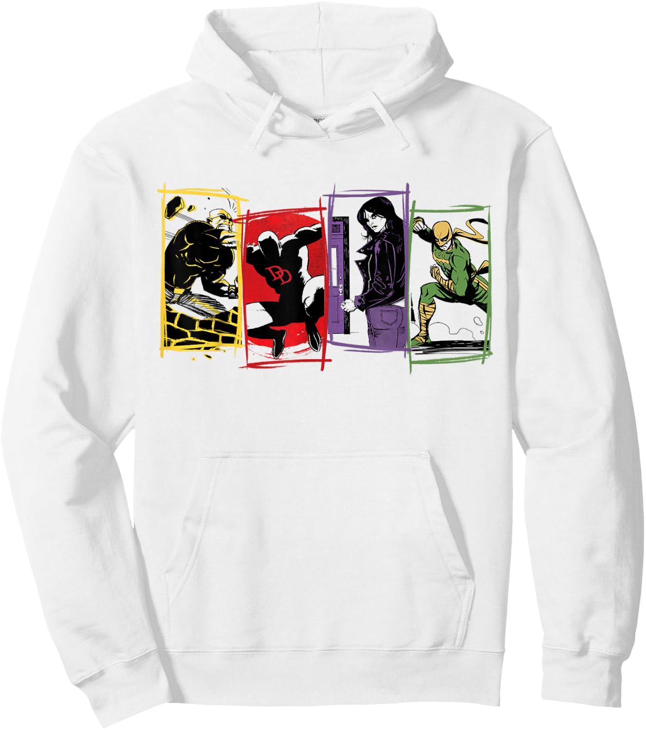 Marvel The Defenders Super Hero Team Hoodie - Hoodie | White