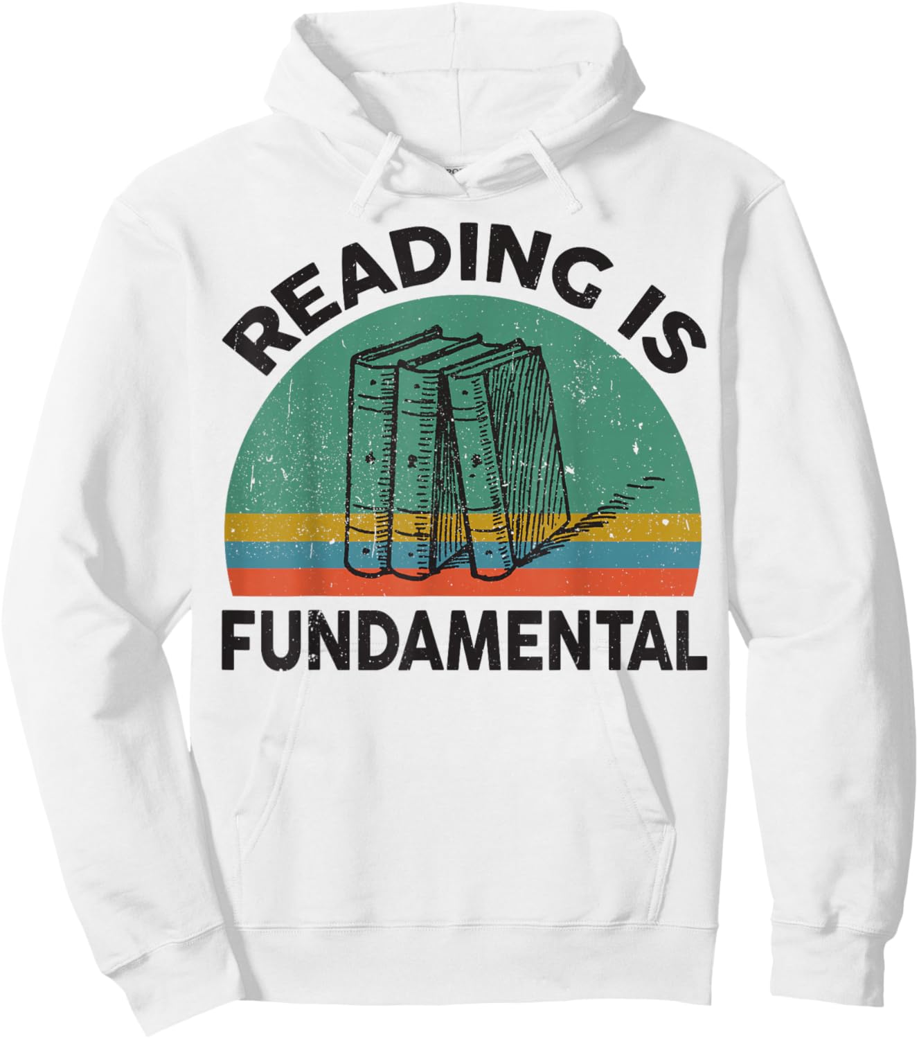 Funny Reading is Fundamental for Teacher Nerdy Book Lover Hoodie - Hoodie | White