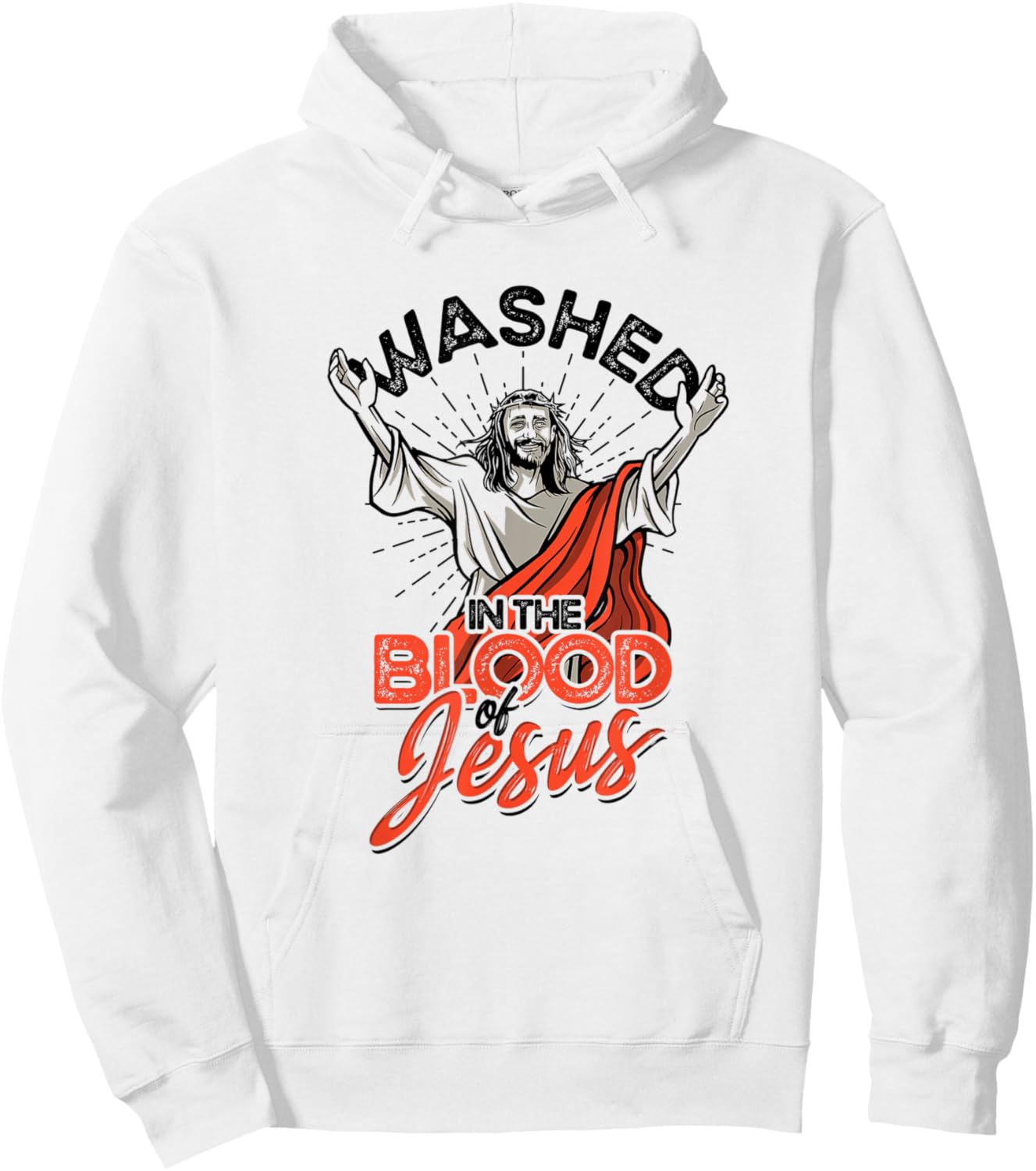 Washed in the blood of Jesus - Faith in Christ Hoodie - Hoodie | White