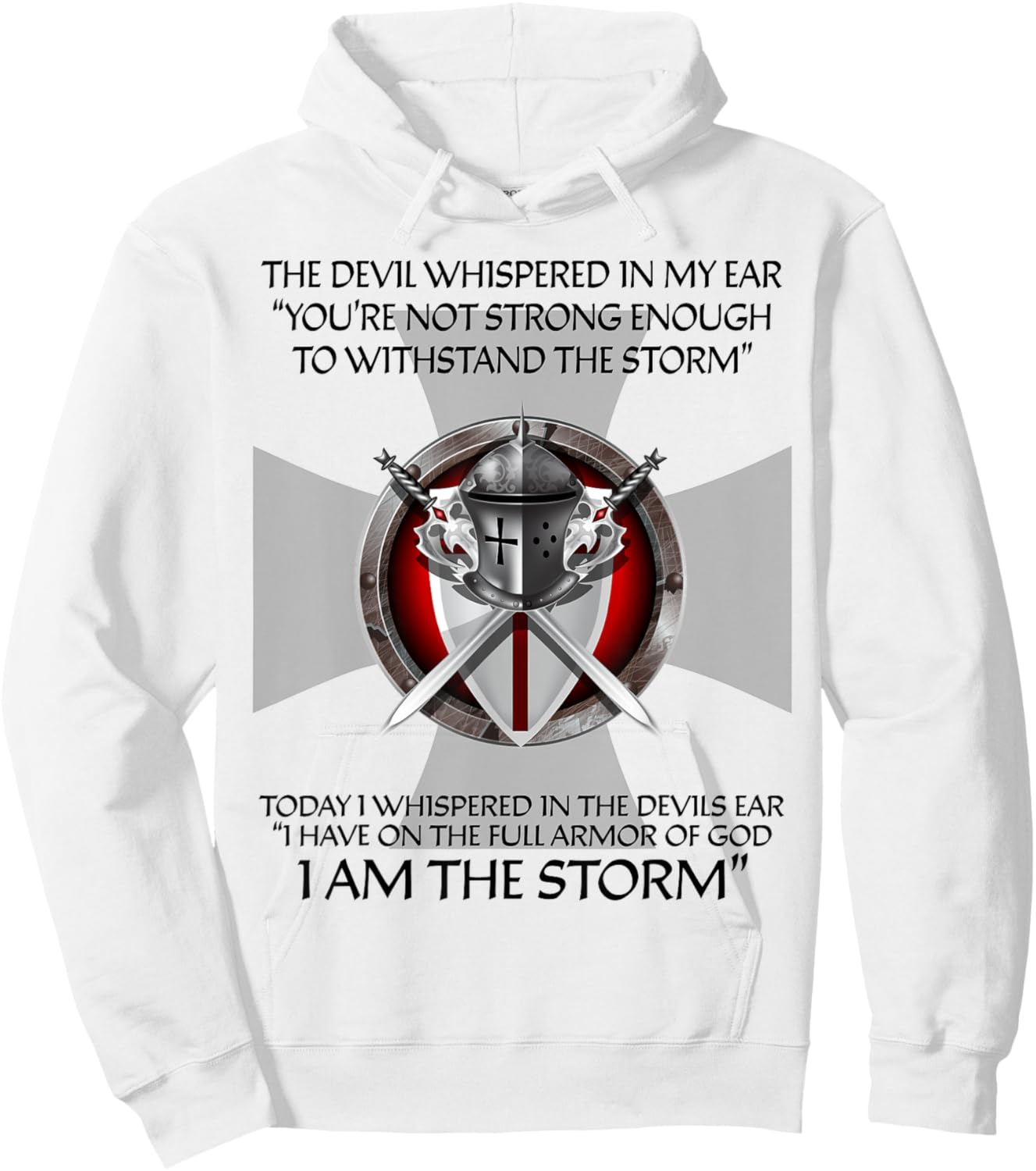 Religious Christian Bible Verse Gifts Sayings I Am The Storm Hoodie - Hoodie | White