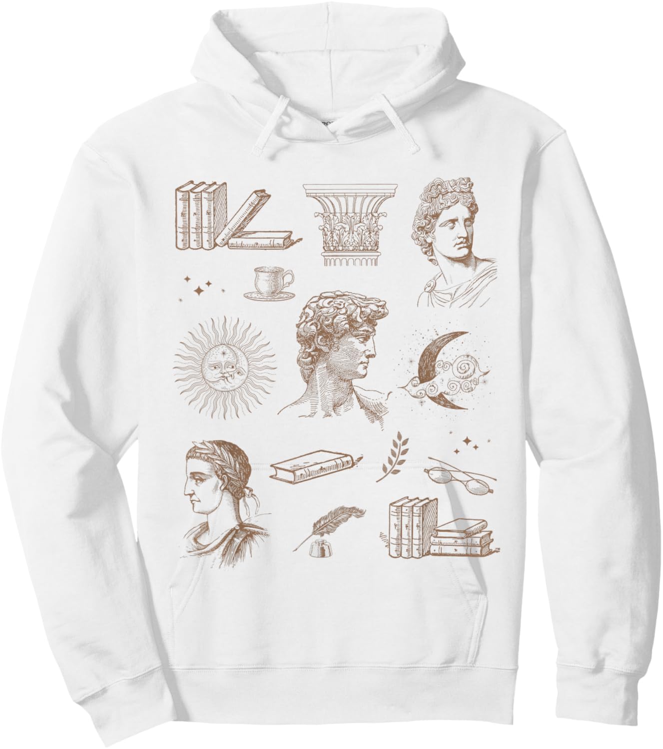 Dark Academia Clothing Aesthetic Book Lover Bookaholic Hoodie - Hoodie | White
