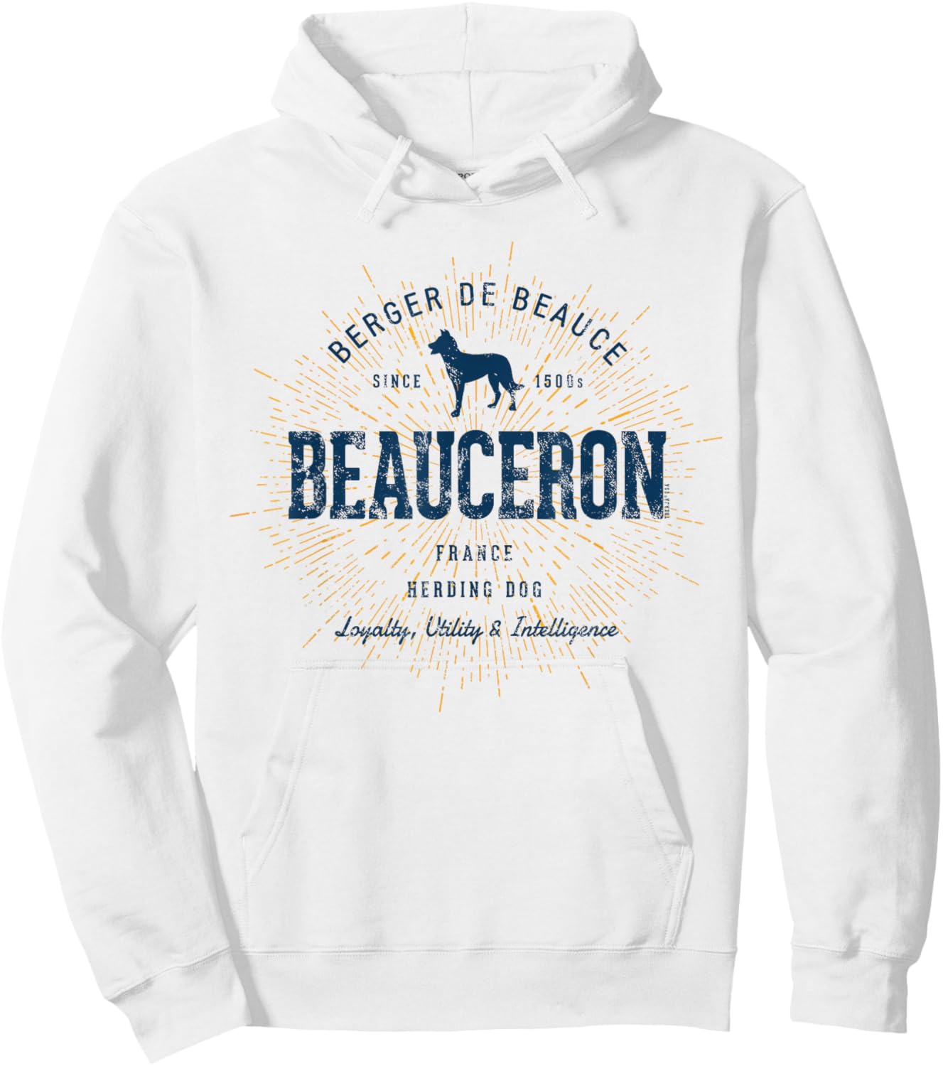 Berger de Beauce Vintage Beauceron Hoodie - Hoodie | White
