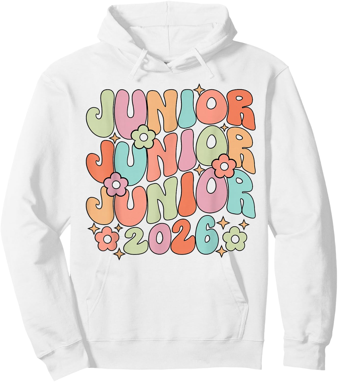 Groovy Junior 2026 Graduation Class Of 2026 Junior Hoodie - Hoodie | White