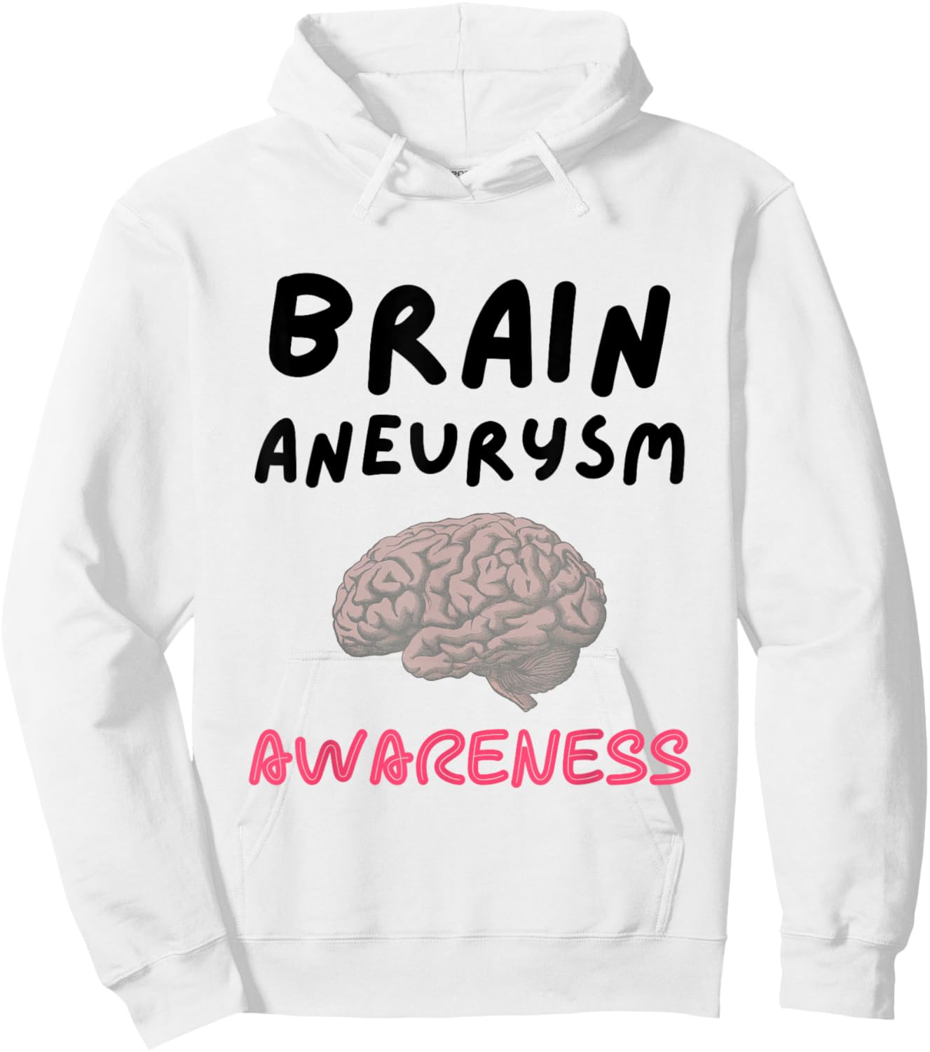 Brain Aneurysm Awareness Burgundy Ribbon Aneurysm Survivor Hoodie - Hoodie | White