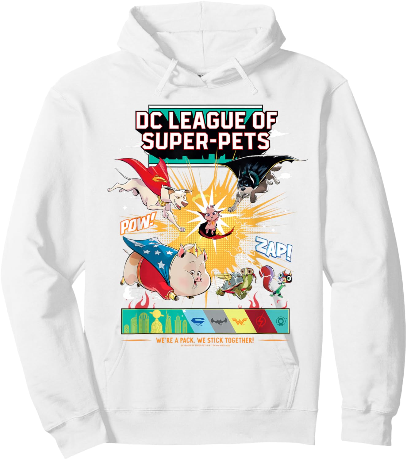 DC League of Super-Pets We're a Pack, We Stick Together Hoodie - Hoodie | White