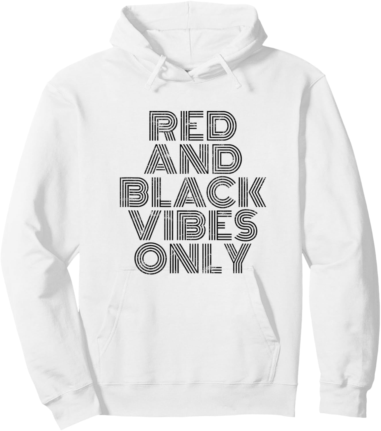 Red And Black Vibes Only Hoodie - Hoodie | White