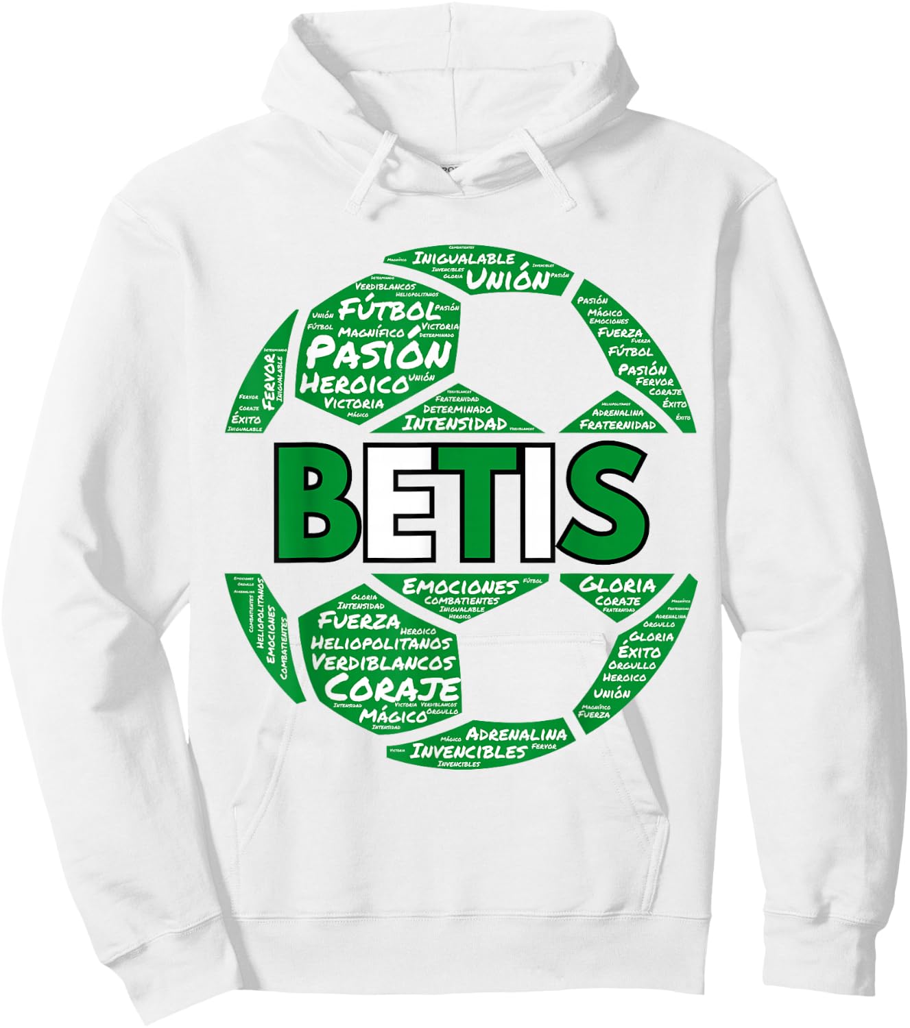 Betis Regalo Aficionado Al Fútbol Verdiblancos Hoodie - Hoodie | White