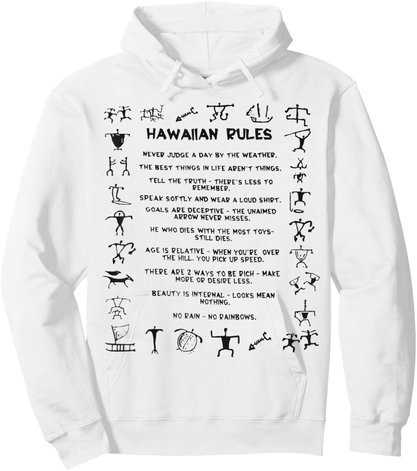 Hawaiian Rules Hoodie - Hoodie | White